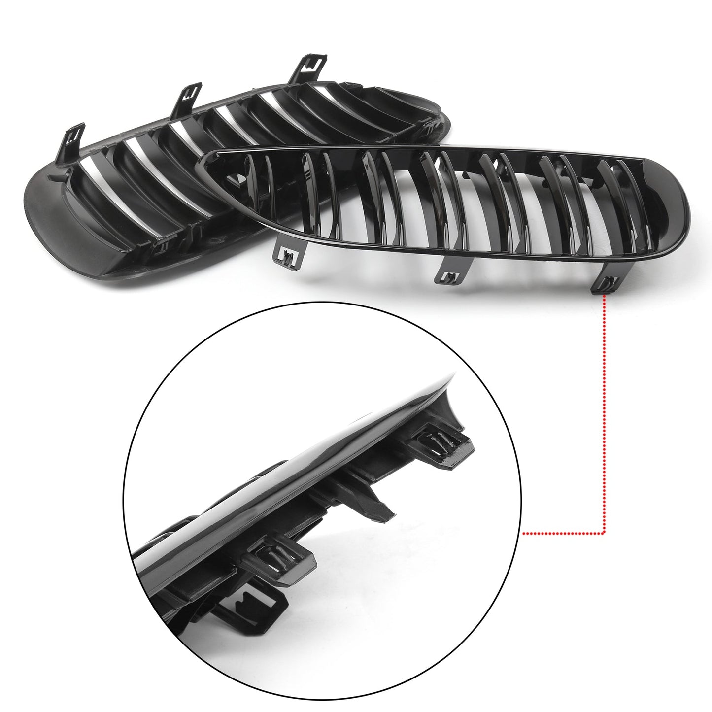 2004-2010 BMW E63 E64 M6 645Ci 650i M6 Pair Front Bumper Hood Grille Grill