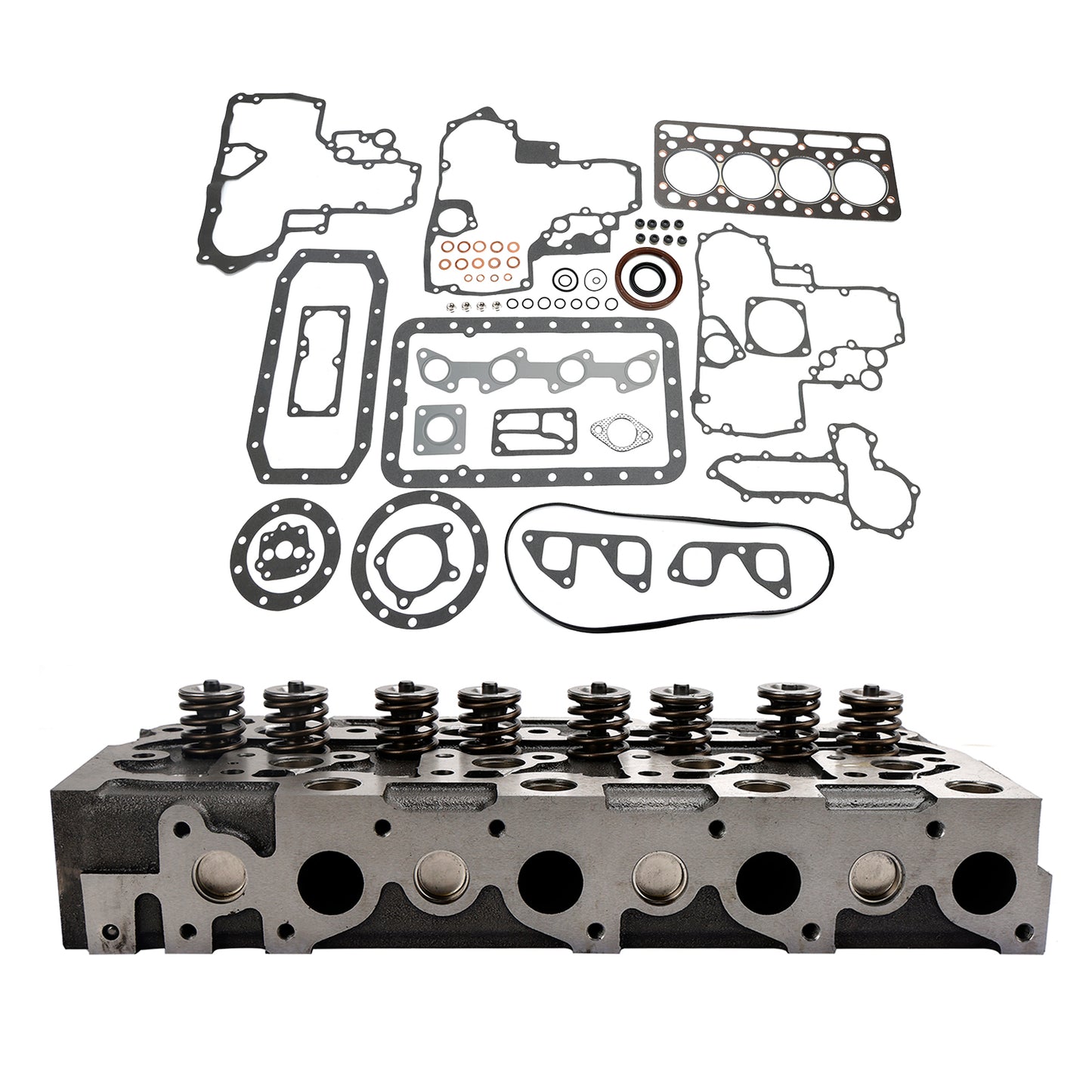 Complete Cylinder Head & Full Gasket Kit Compatible With Kubota V1902 Engine