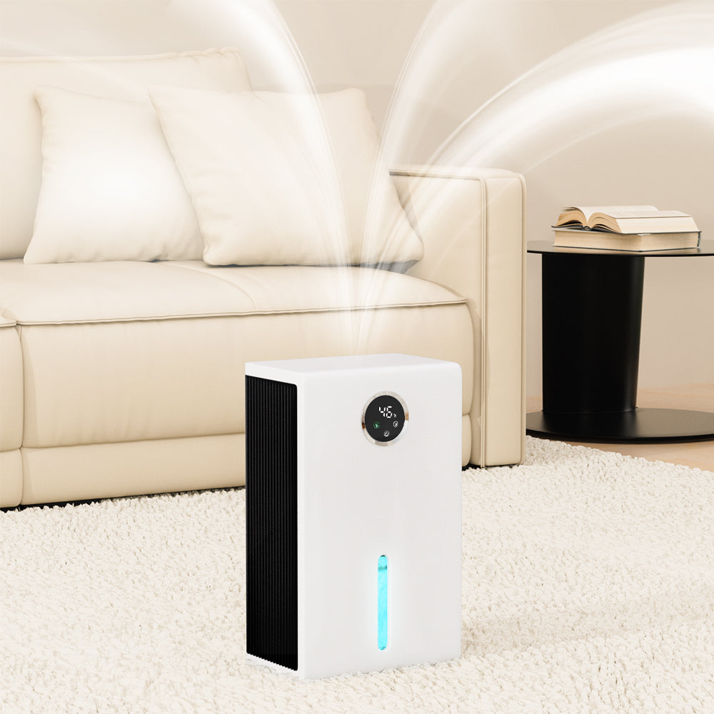 Dehumidifier 1000 sq.ft Dehumidifier for Home 2.8L Tank Quiet and Energy Saving Negative Ion Air Purification 7 Colors LED Light WithTouch Screen Portable Home Dehumidifier for Bedroom Bathroom Basement