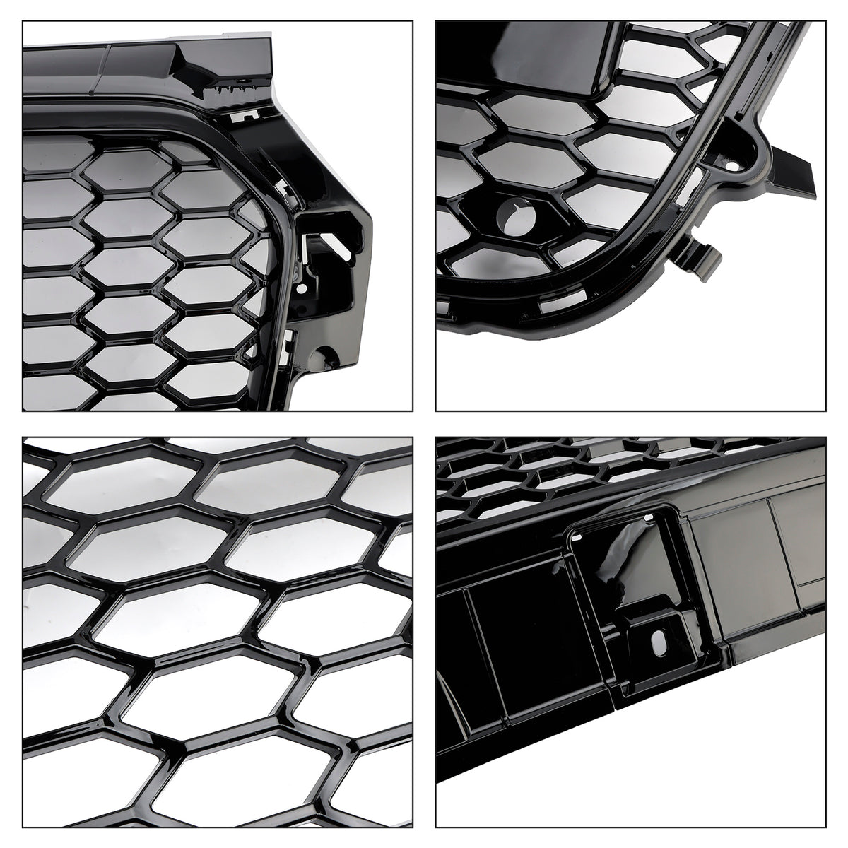 Gloss Black Front Honeycomb Bumper Grill Grille Fit Audi A1 S1 2010-2014