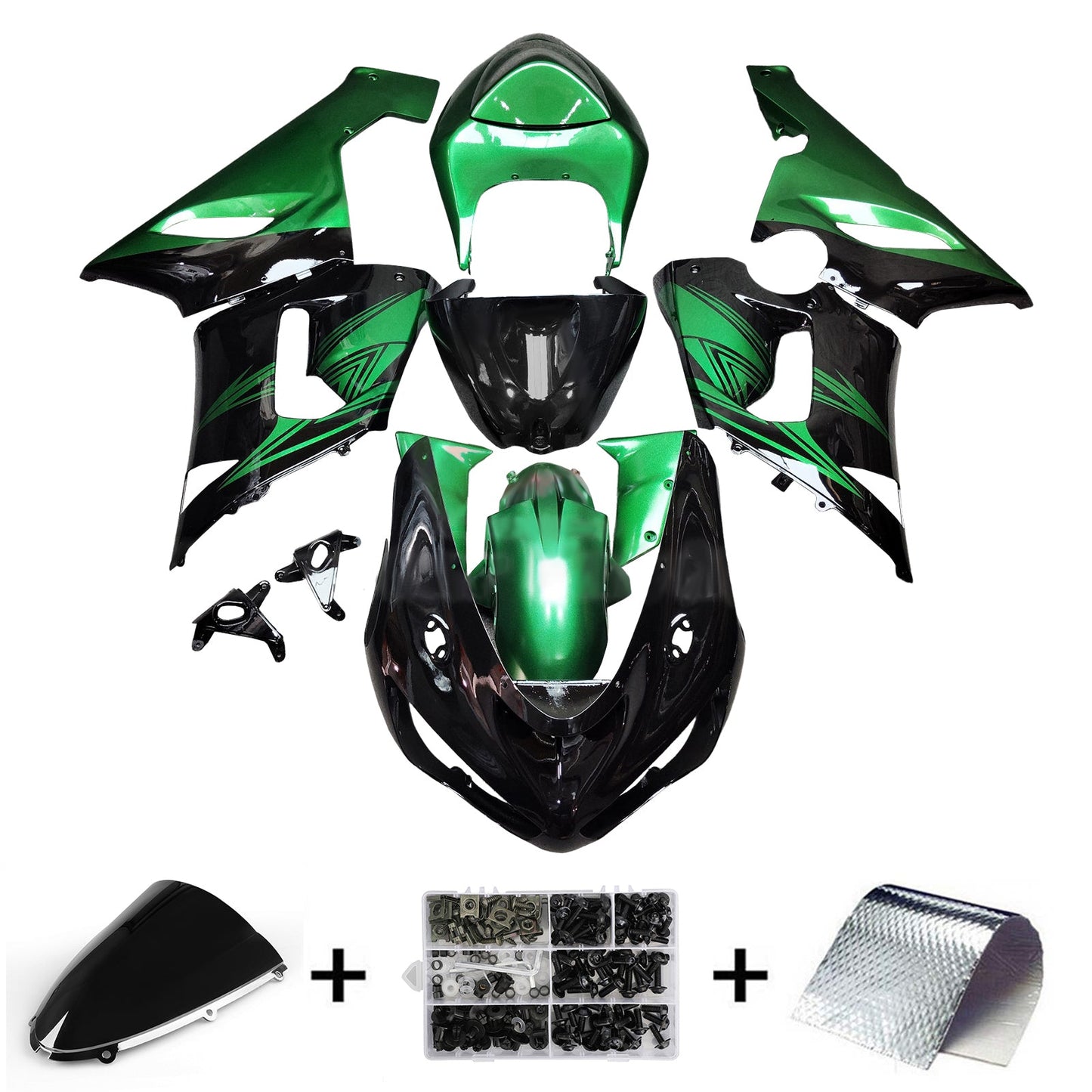 Injection Fairing Kit Bodywork Plastic ABS fit For Kawasaki ZX6R 636 2005-2006