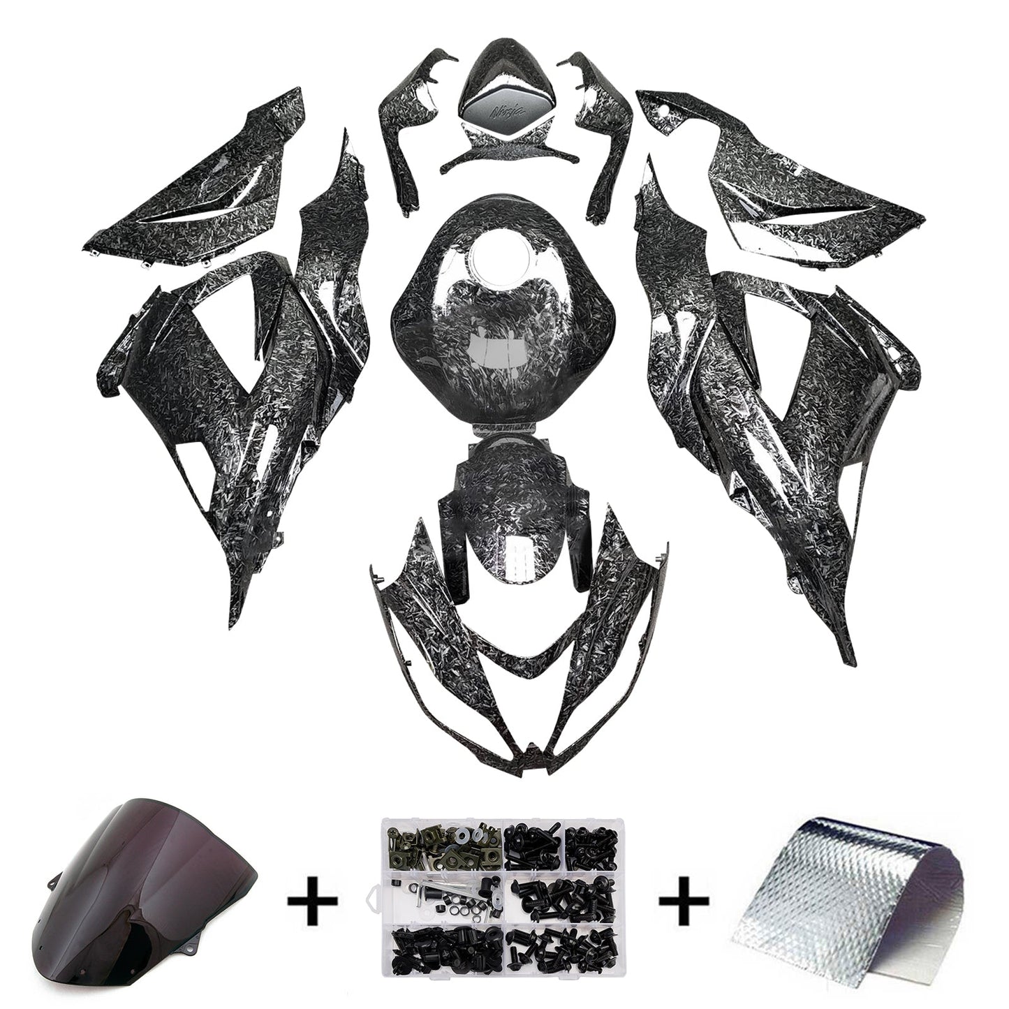Injection Fairing Kit Bodywork Plastic ABS fit For Kawasaki ZX6R 636 2013-2018