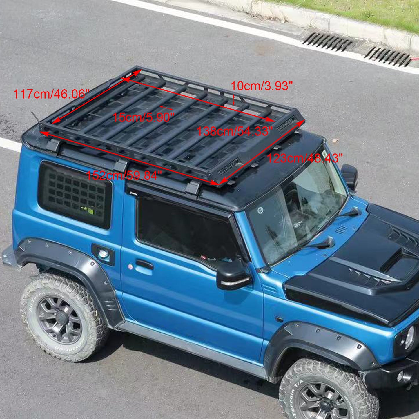 2019-2023 Suzuki Jimny W/ Led Light Aluminium Roof Rack Luggage Rack