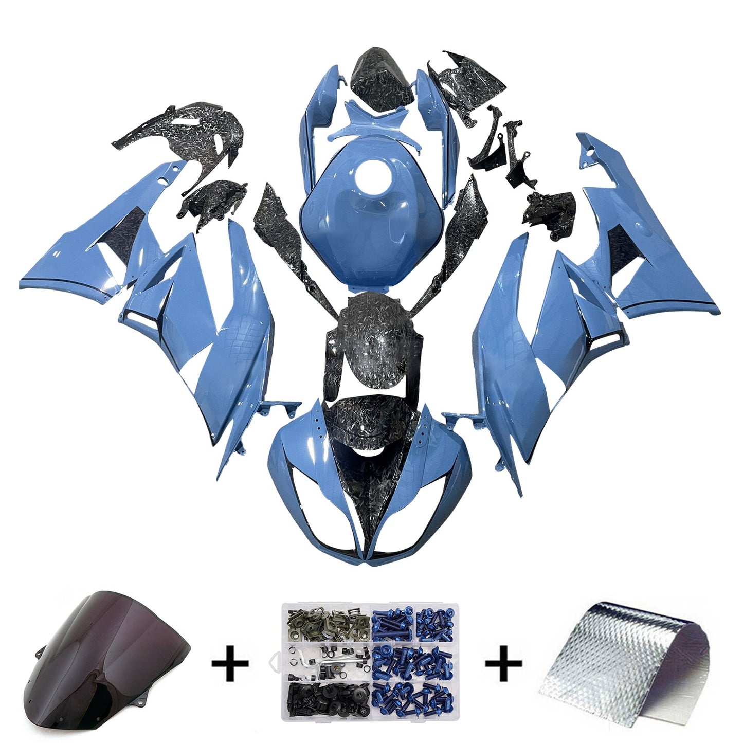 Injection Fairing Kit Bodywork Plastic ABS fit For Kawasaki ZX6R 636 2009-2012