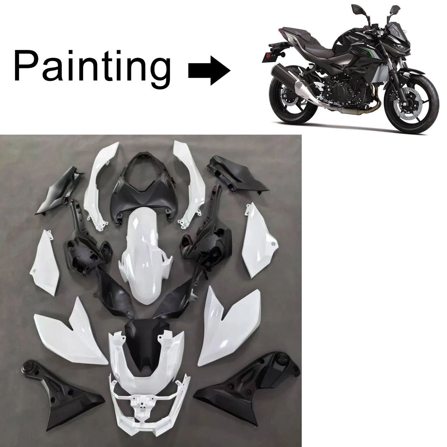 Injection Fairing Kit Bodywork Plastic ABS fit For Kawasaki Z500 2025-2026