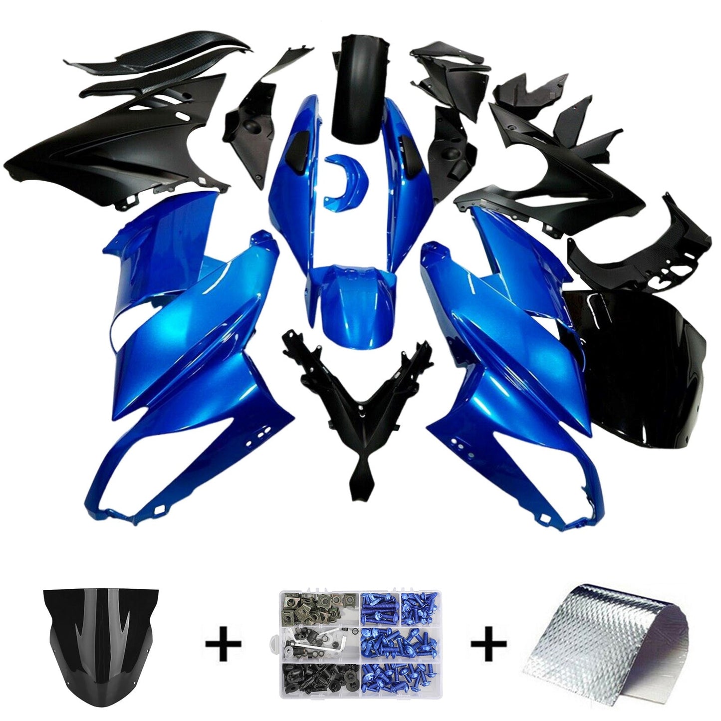 2009-2011 Kawasaki Ninja 650 ER-6F EX650 Injection Fairing Kit Plastic