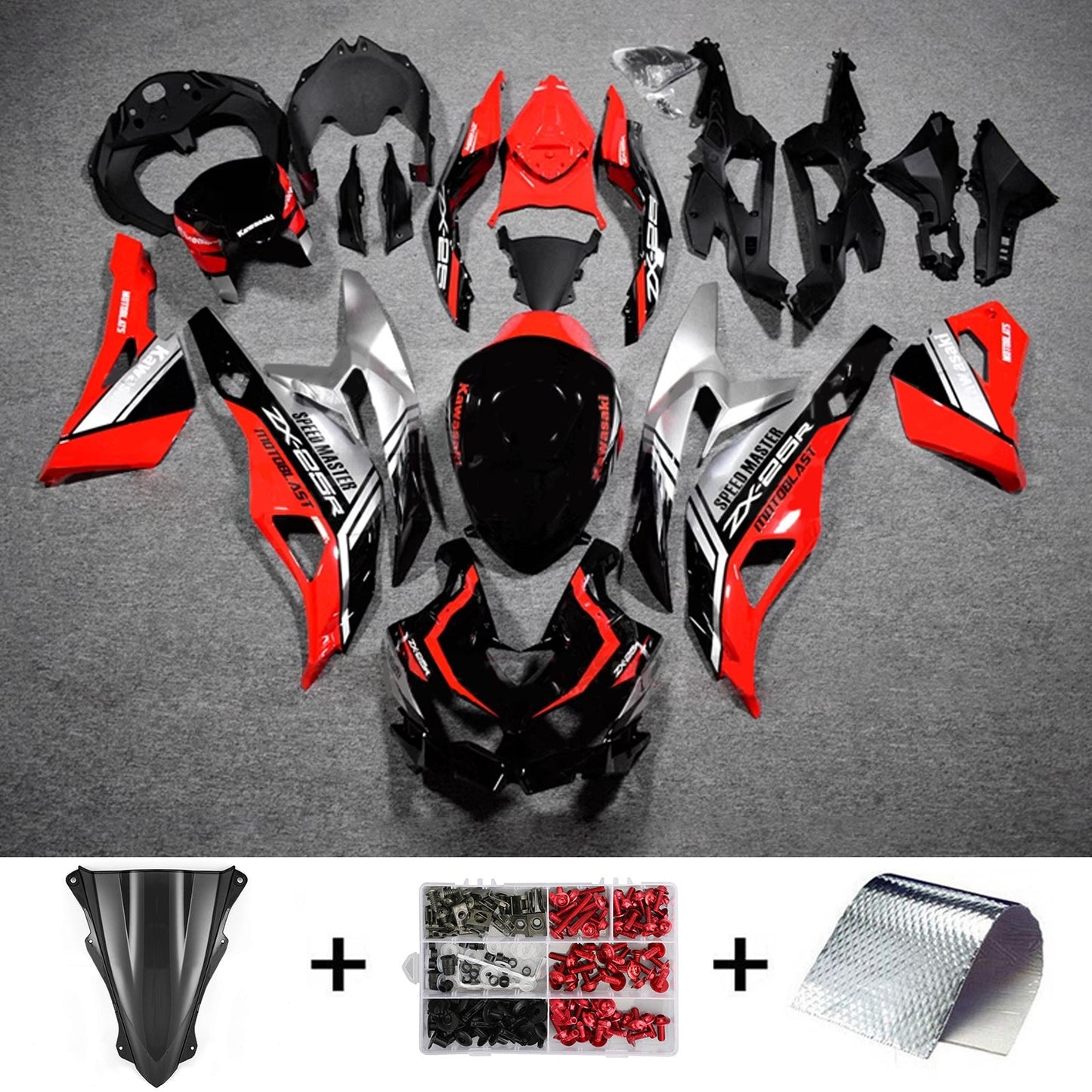 2019-2025 Kawasaki Ninja ZX-25R Amotopart Injection Fairing Kit Bodywork ABS #102