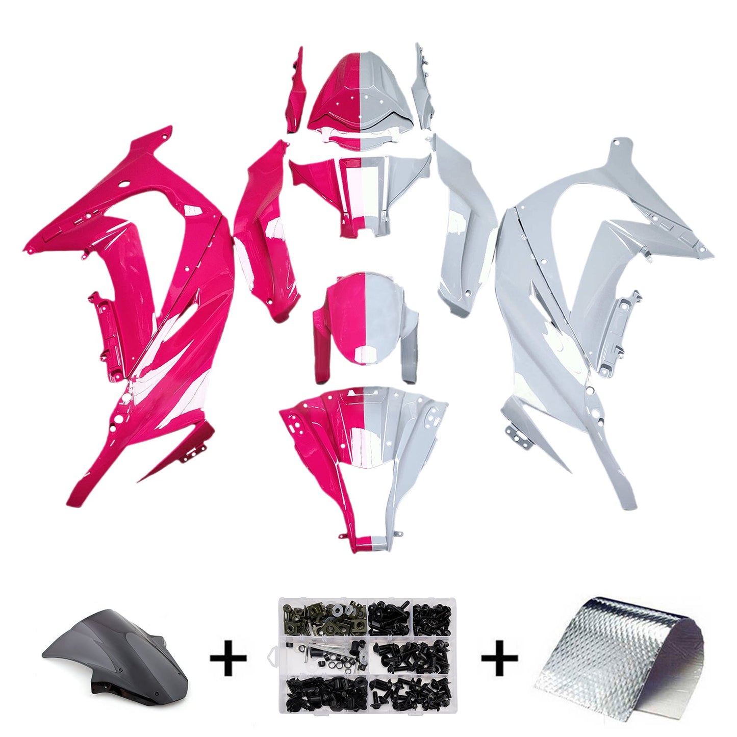 Injection Fairing Kit Bodywork Plastic ABS fit For Kawasaki ZX10R 2011-2015