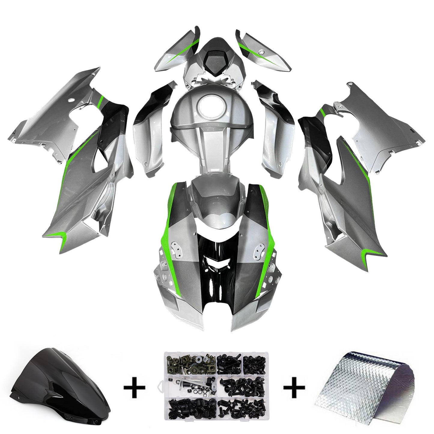 Injection Fairing Kit Bodywork ABS fit For Kawasaki ZX-10R ZX-10RR 2021-2025