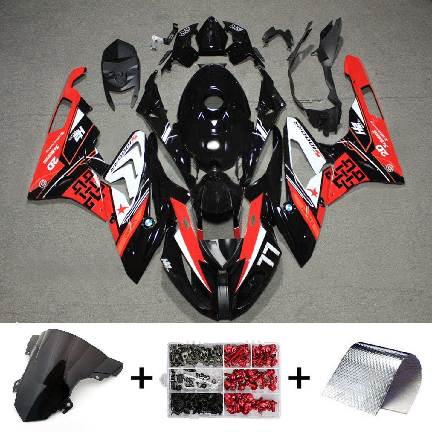 2017-2018 BMW S1000RR Injection Fairing Kit Bodywork Plastic ABS