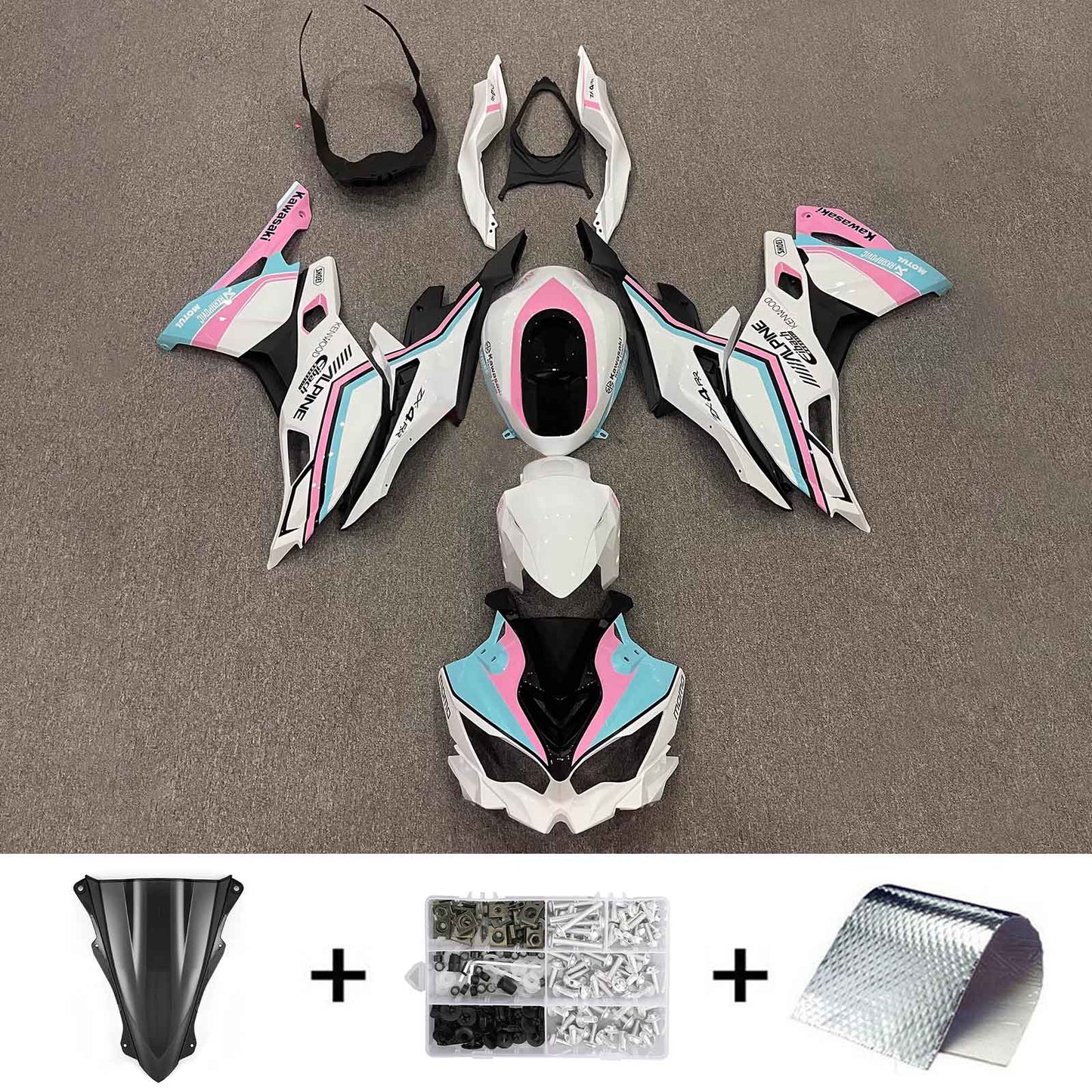 2019-2025 Kawasaki Ninja ZX-25R Amotopart Injection Fairing Kit Bodywork ABS #102