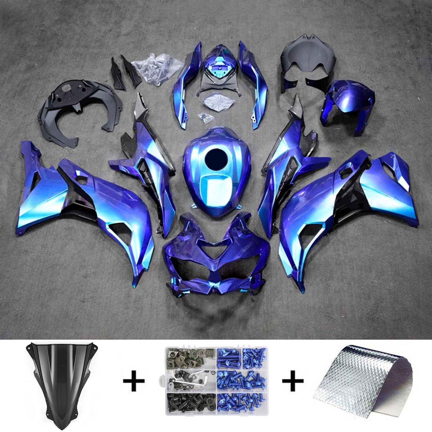 2019-2025 Kawasaki Ninja ZX-25R Amotopart Injection Fairing Kit Bodywork ABS #102