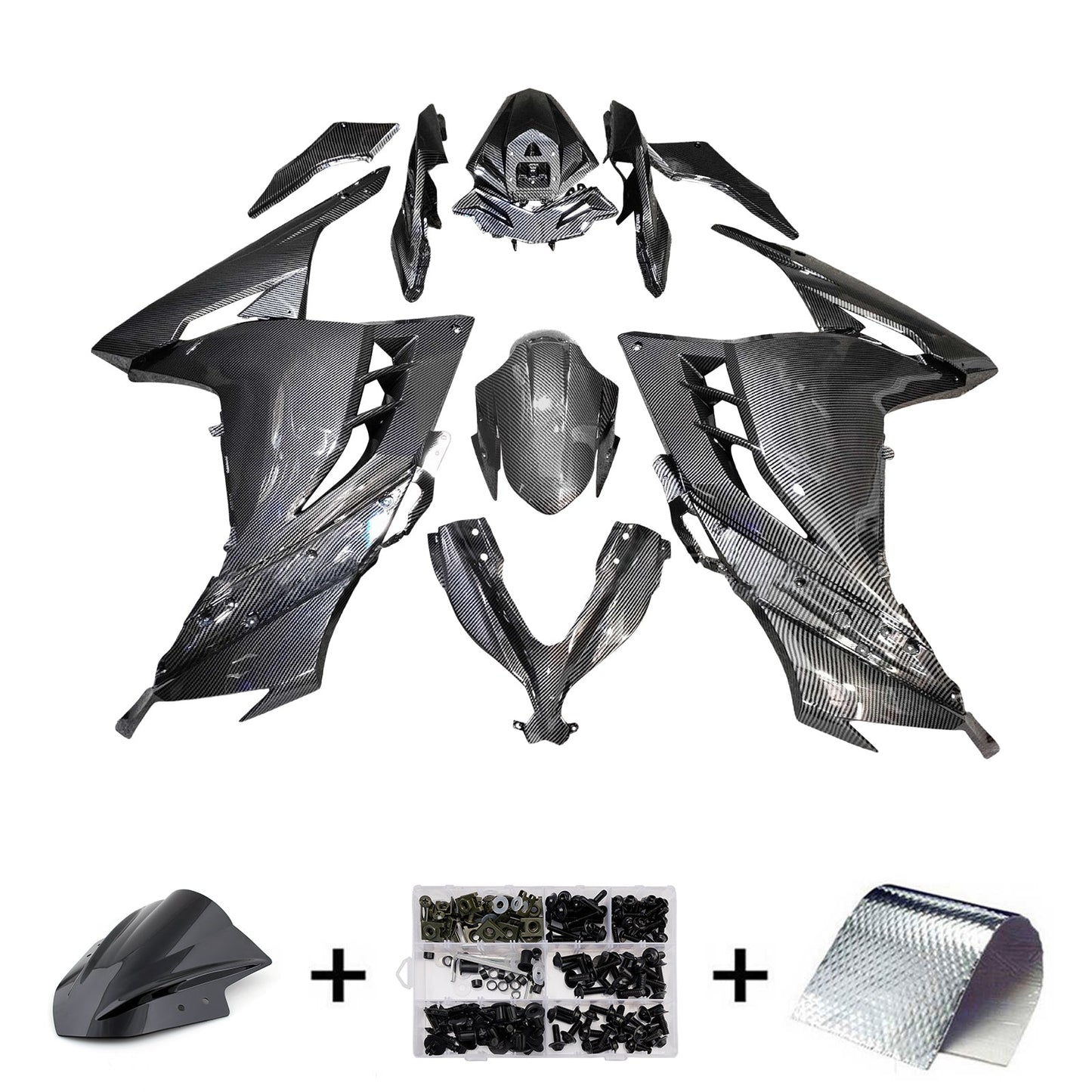 Injection Fairing Kit Bodywork Plastic ABS fit For Kawasaki EX300 Ninja300 2013-2024