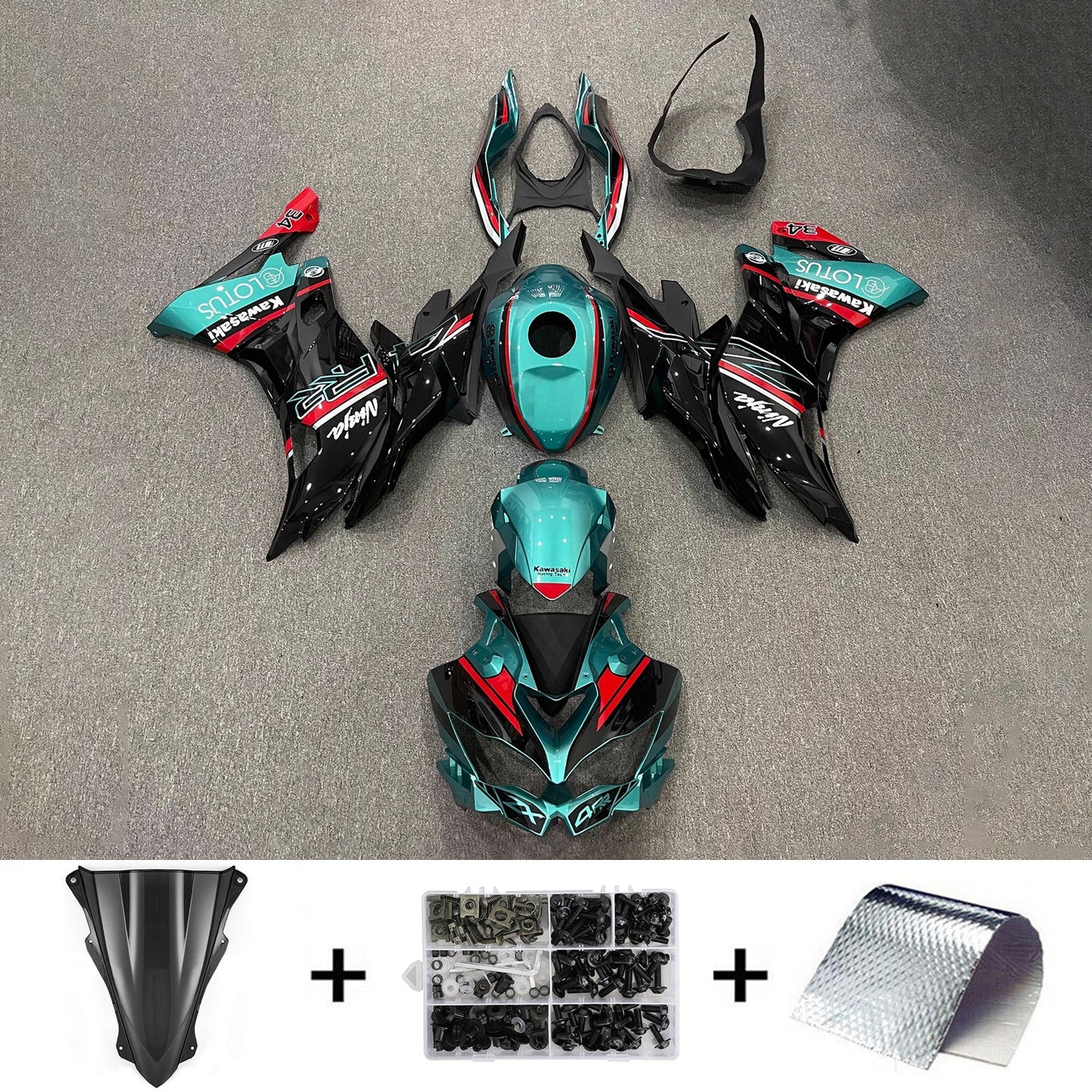 2019-2025 Kawasaki Ninja ZX-25R Amotopart Injection Fairing Kit Bodywork ABS #102