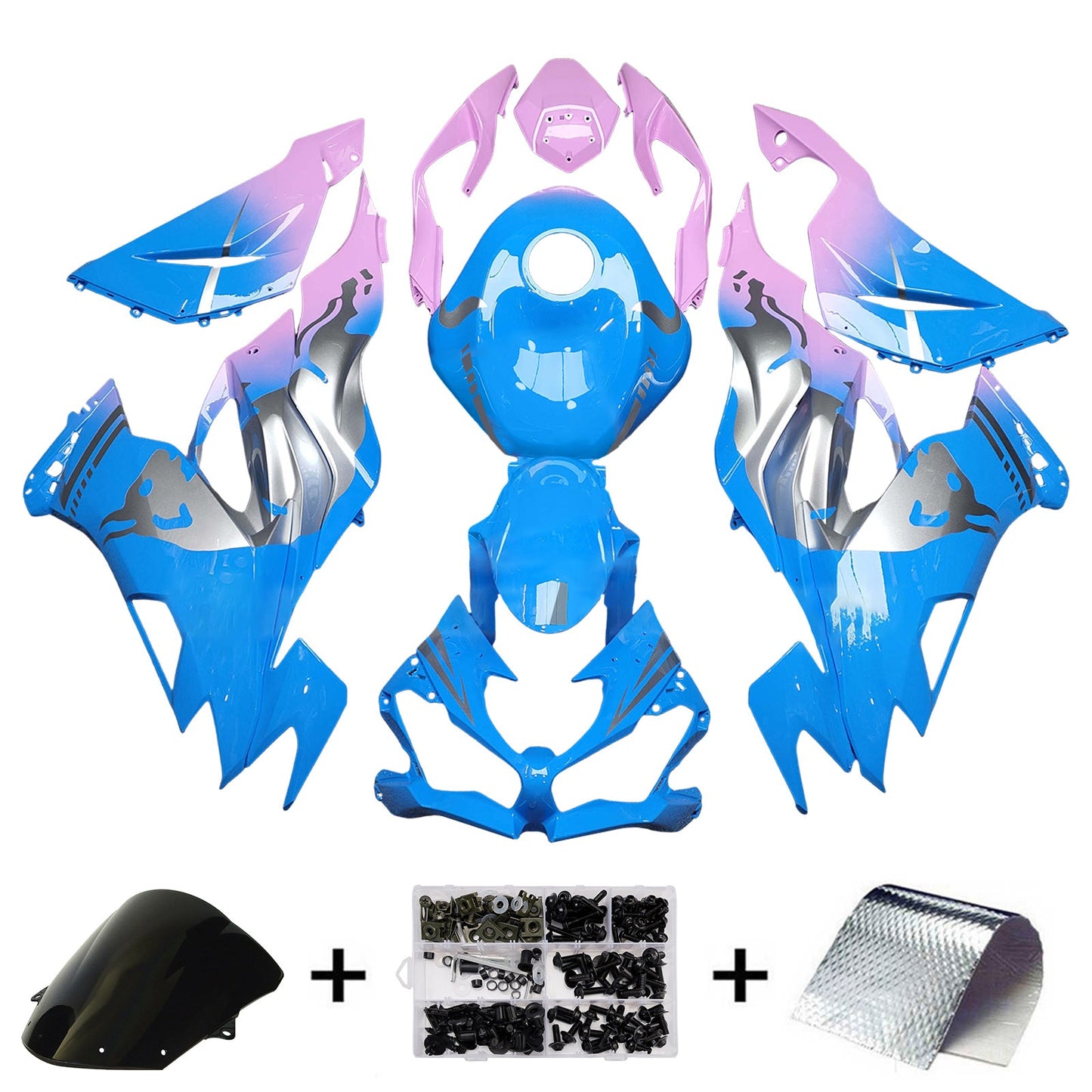 Injection Fairing Kit Bodywork Plastic ABS fit For Kawasaki ZX6R 2019-2023