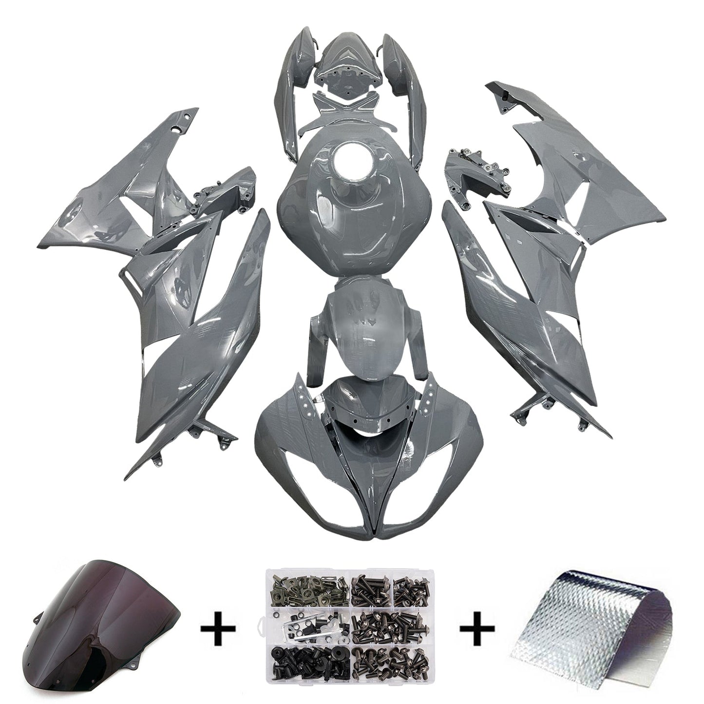 Injection Fairing Kit Bodywork Plastic ABS fit For Kawasaki ZX6R 636 2009-2012