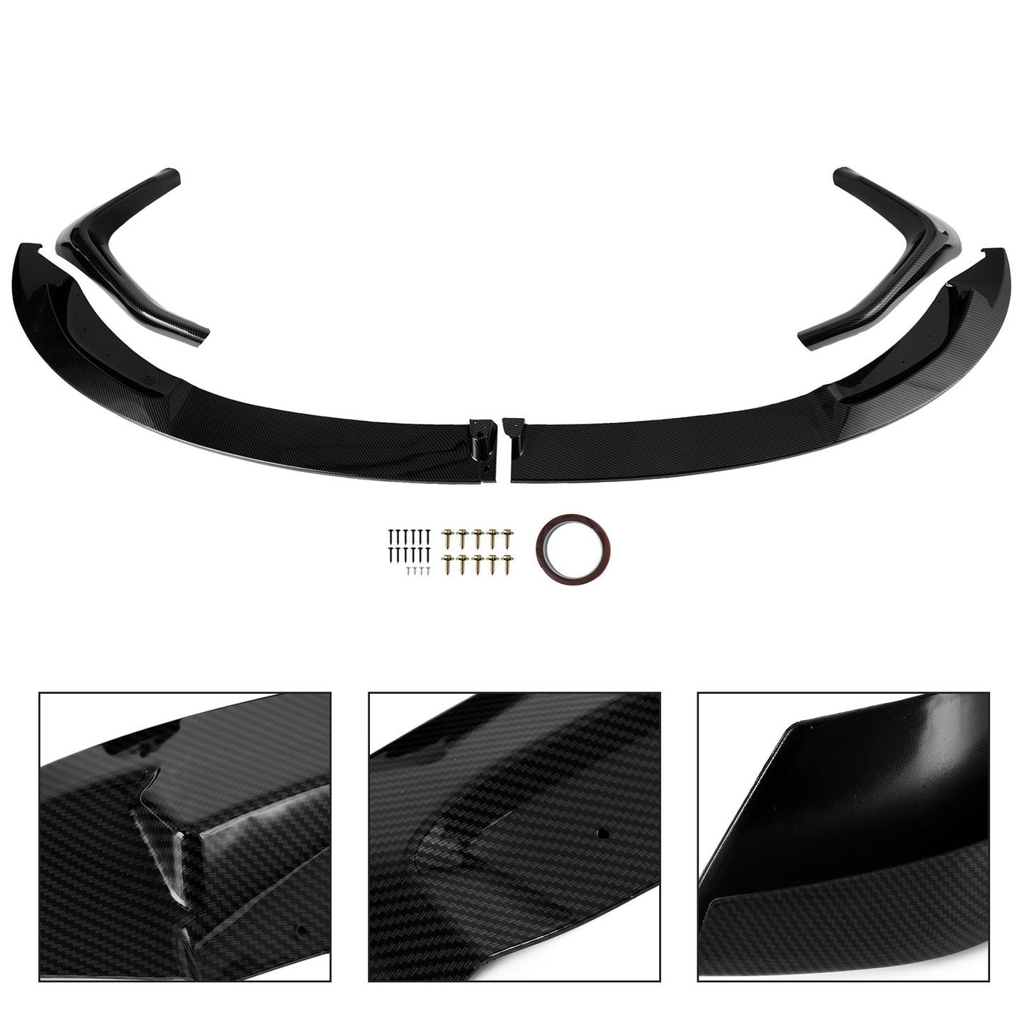 Carbon Look Front Lip Splitter Spoiler Fit BMW M3 M4 F80 F82 Performance Style
