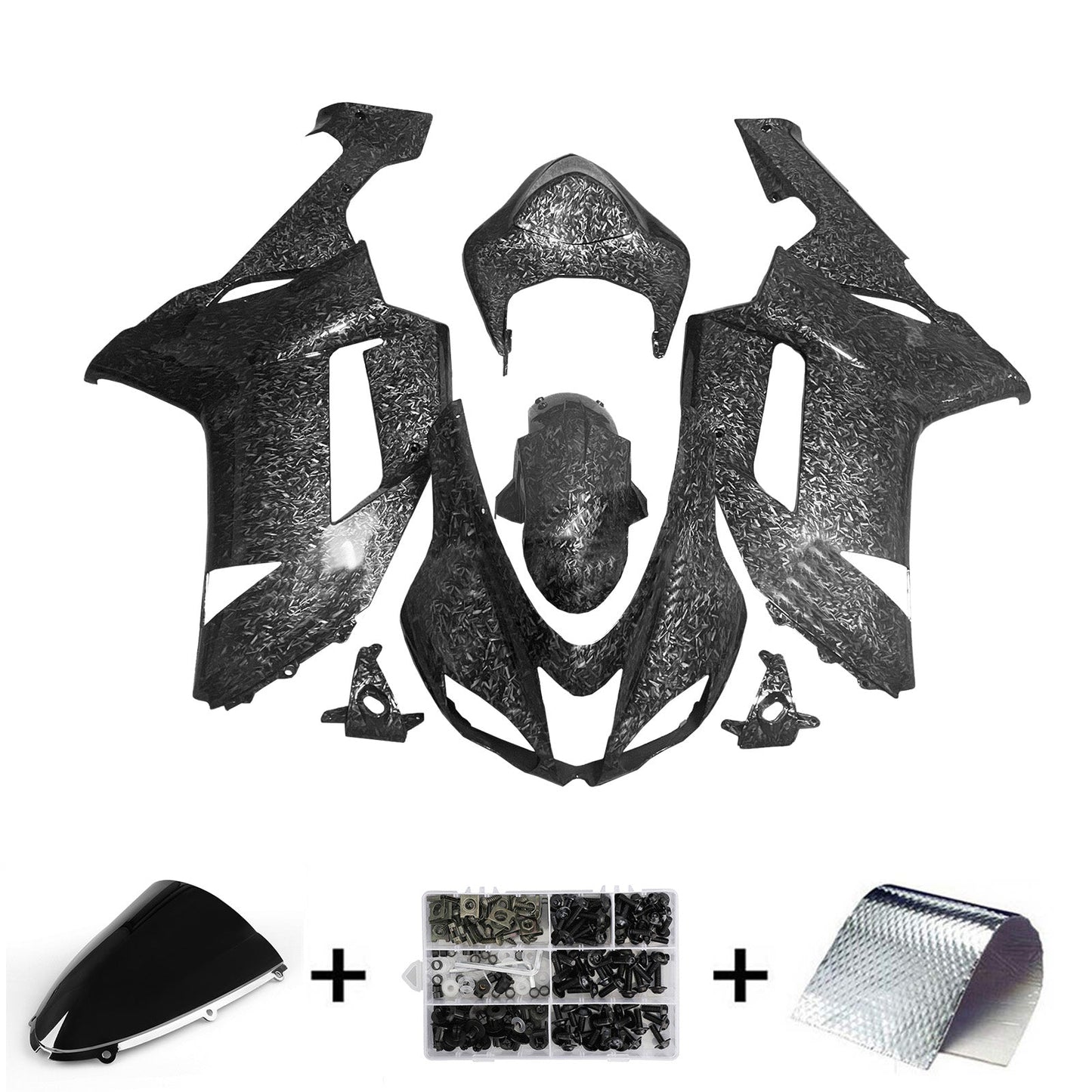 Injection Fairing Kit Bodywork Plastic ABS fit For Kawasaki ZX6R 636 2007-2008