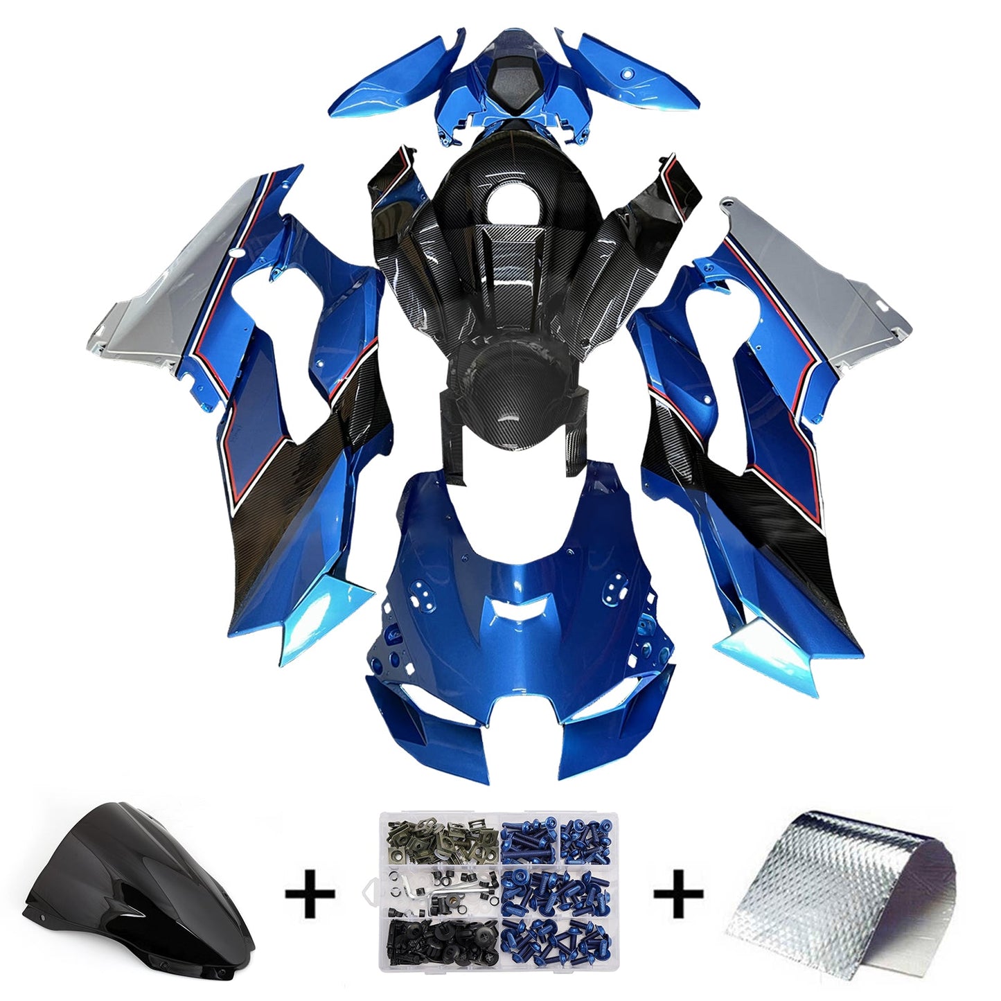 Injection Fairing Kit Bodywork ABS fit For Kawasaki ZX-10R ZX-10RR 2021-2025