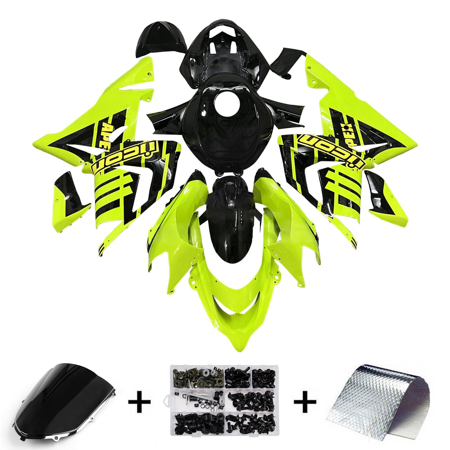 Injection Fairing Kit Bodywork Plastic ABS fit For Kawasaki ZX10R 2004-2005