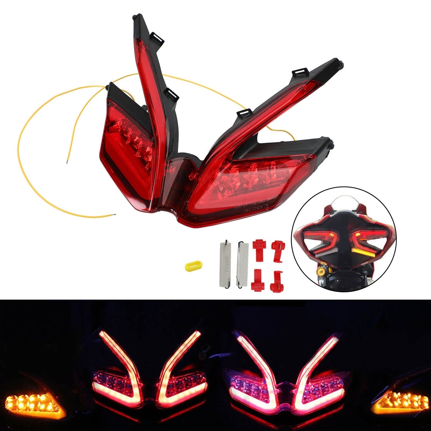 2012-2014 Ducati 1199/S/R Panigale LED Integrated Tail Light Turn Signals