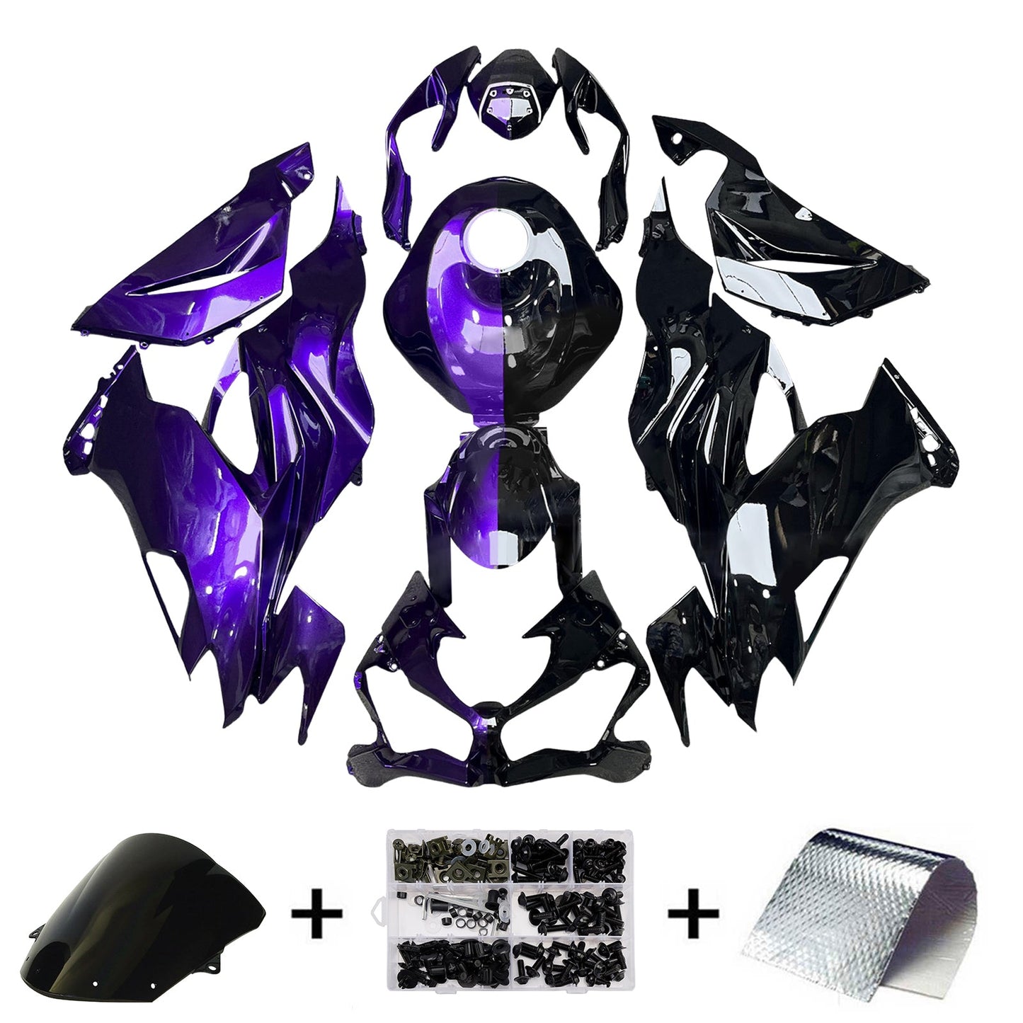 Injection Fairing Kit Bodywork Plastic ABS fit For Kawasaki ZX6R 2019-2023