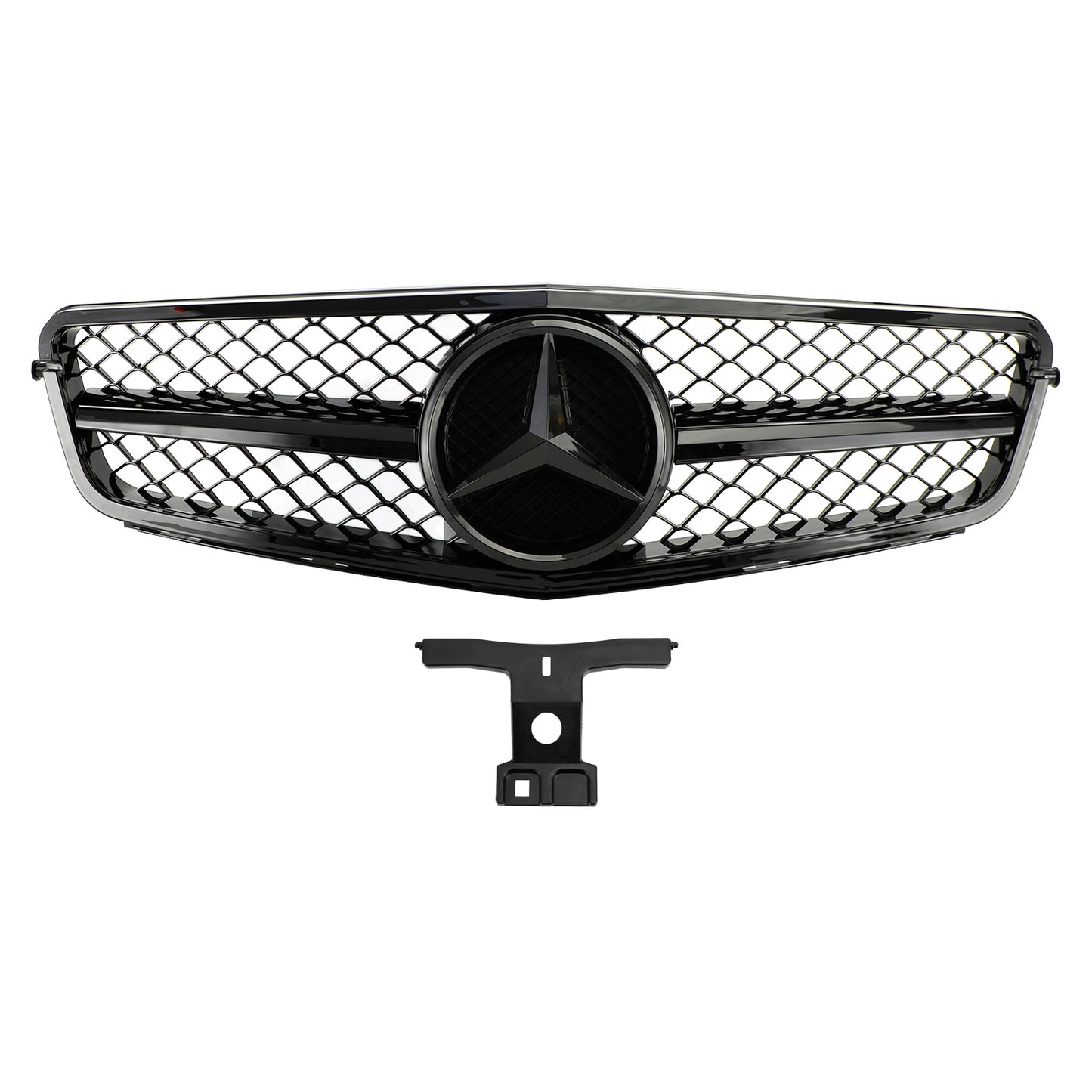 W204 C-Class 2008-2014 Benz C300 C350 Front Grill Gloss Black Car Grille C63 Style