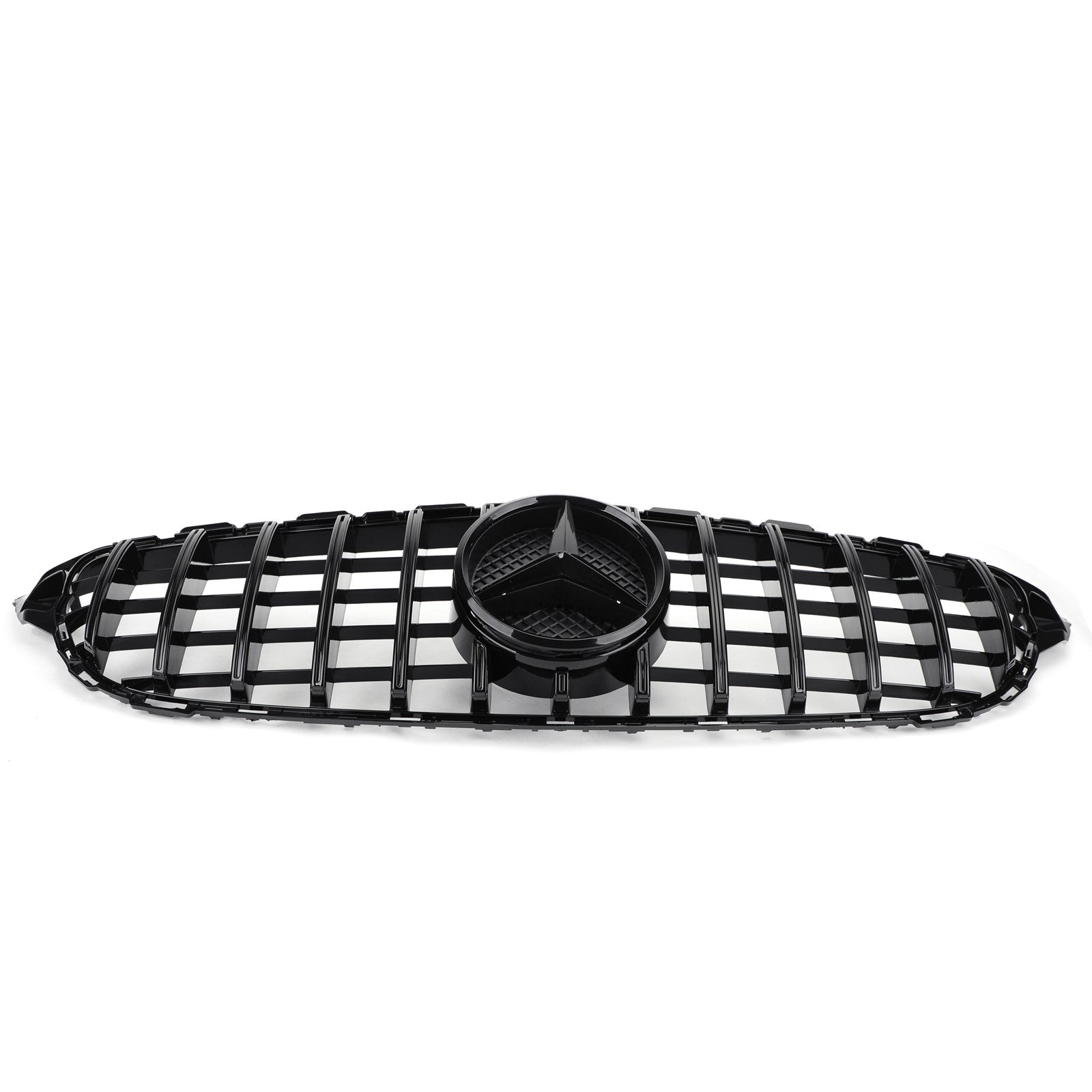 thumbnail image 2 of For Mercedes W205 C250 C300 C43 2014-2018 GT R Style Front Grille – Gloss Black Direct Replacement 2 of 6