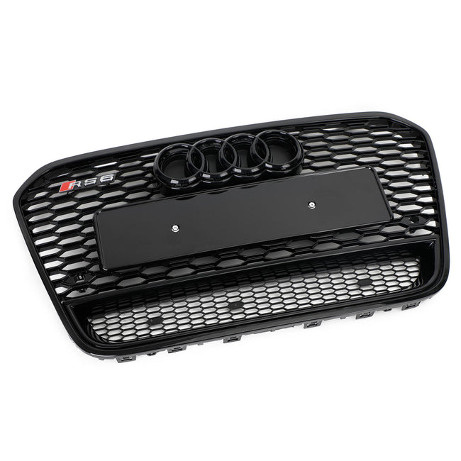 2012-2015 Audi A6 S6 C7 Front Mesh Honeycomb Grille Grill RS6 Style