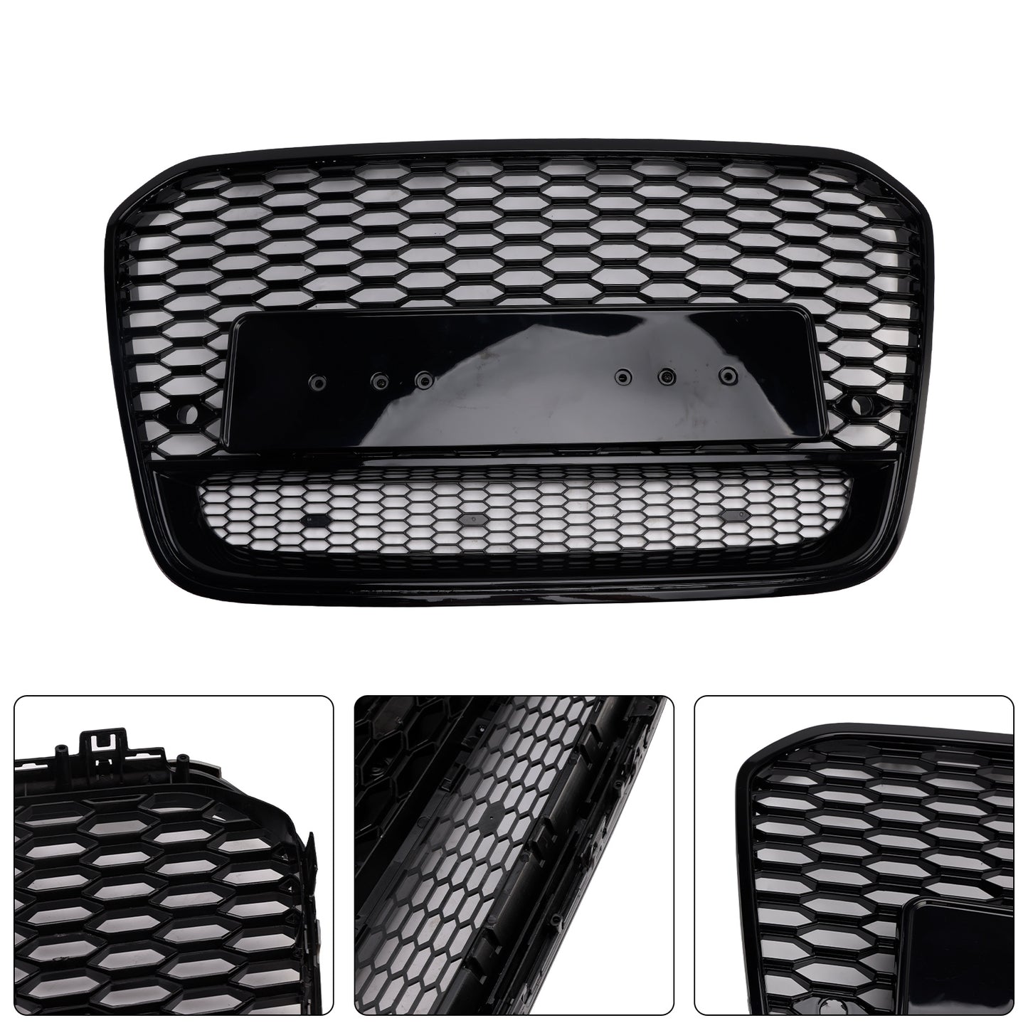 2012-2015 Audi A6 S6 C7 Front Mesh Honeycomb Grille Grill RS6 Style