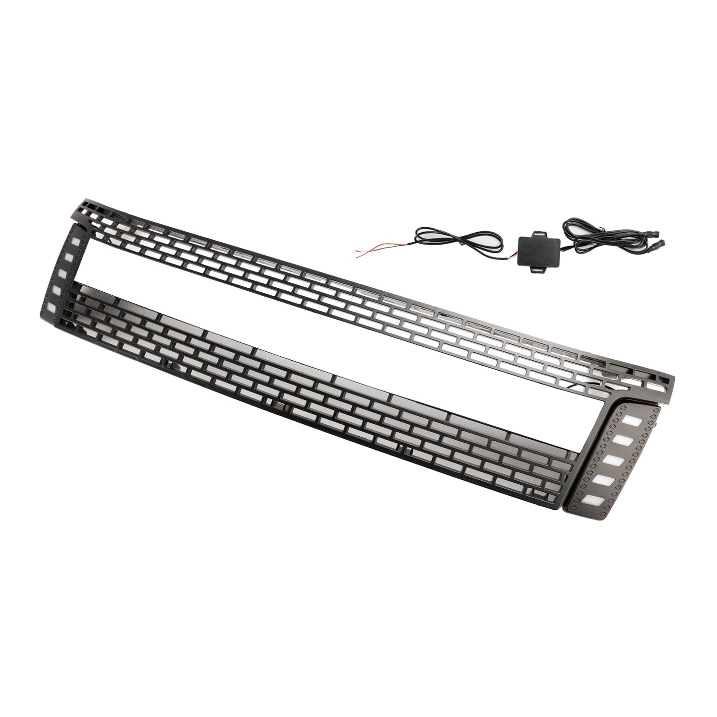 2012-2014 Ford Ranger T6 w/ LED Light Matt Black Front Bumper Grill Grille