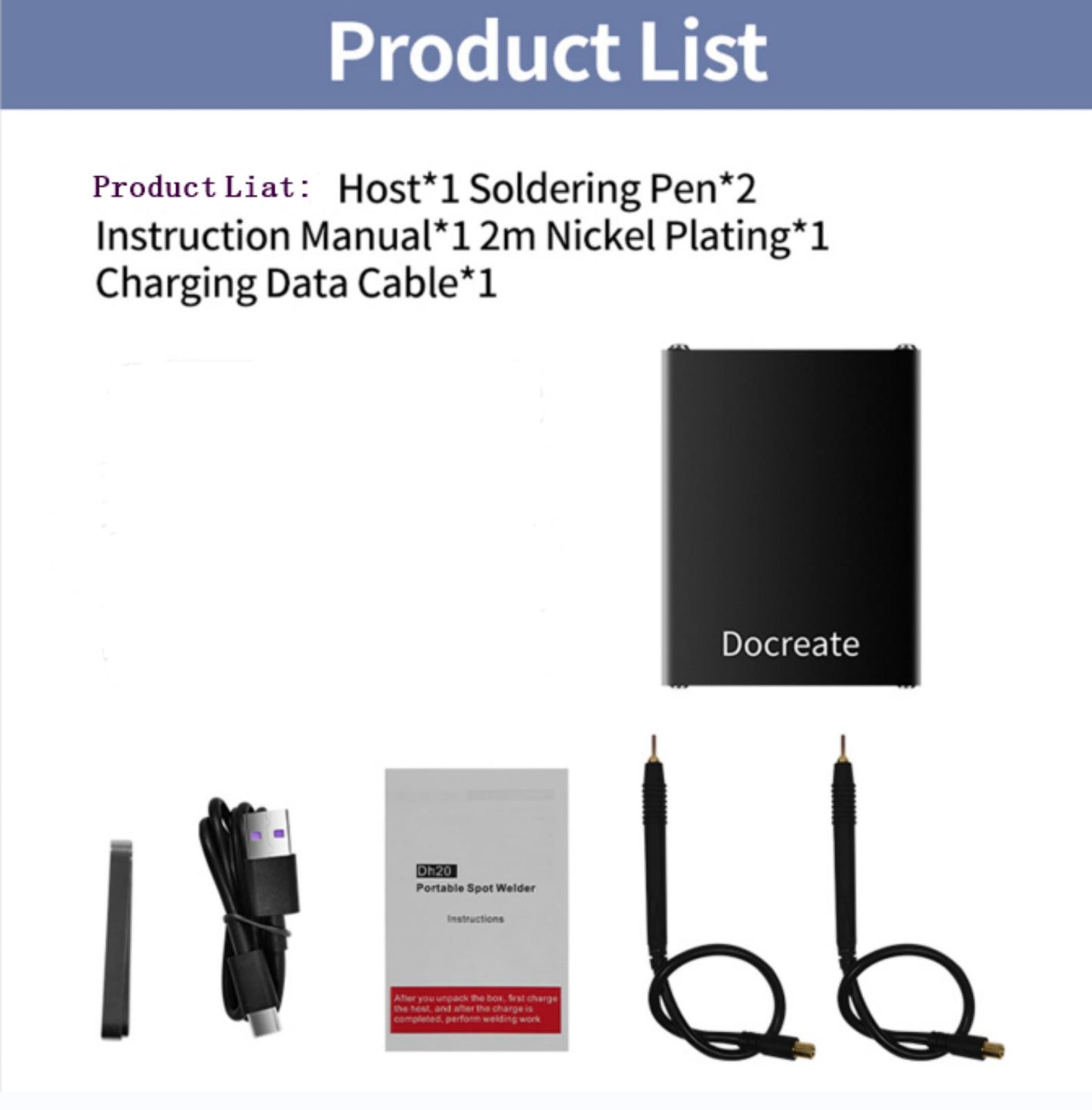 DIY Portable Mini Spot Welder Machine Welding Power With Pen For 18650 Battery