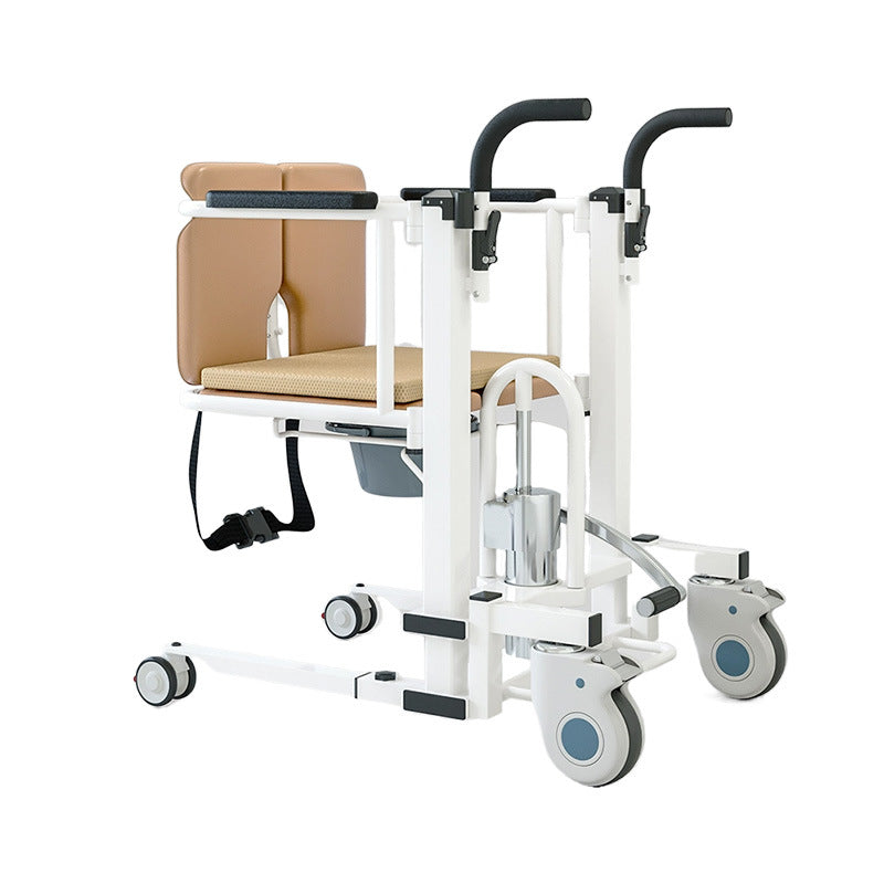 Hydraulic Transfer Lift Chair for Limited Mobility with 180° Split Seat and Table
