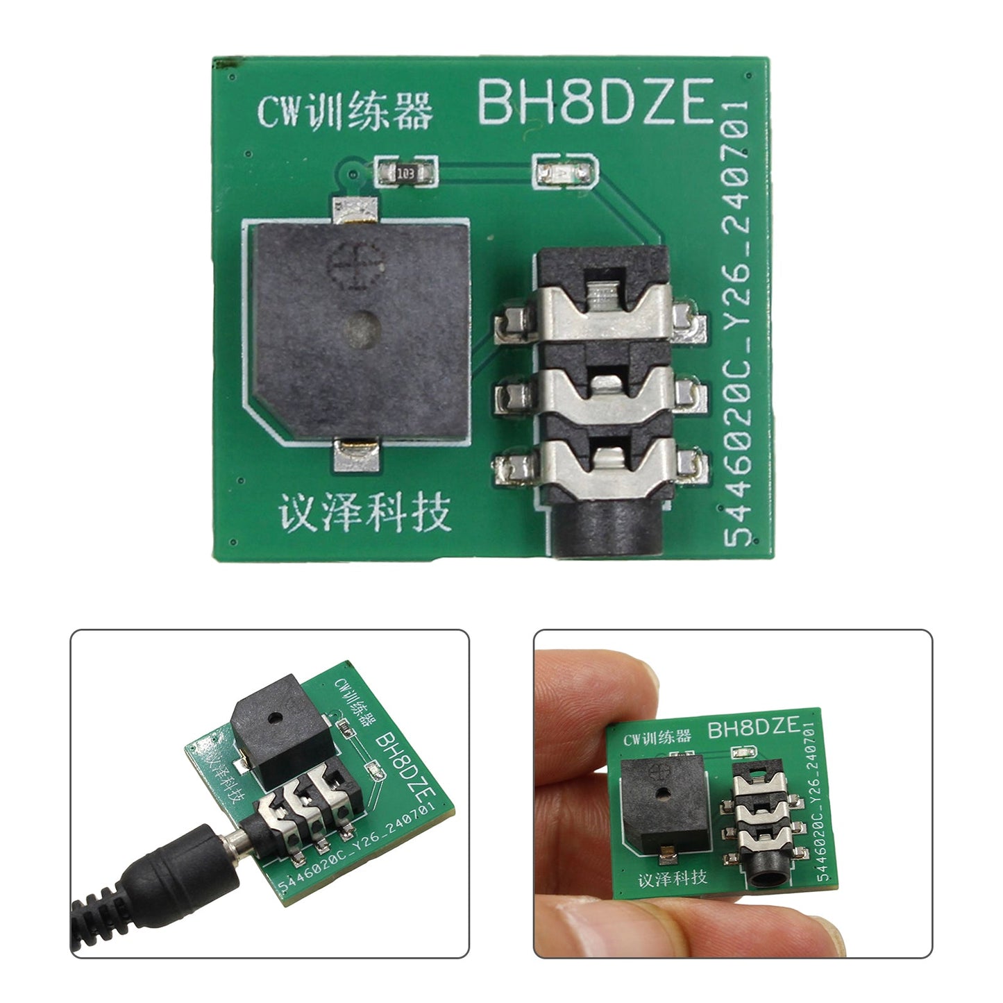 Morse Code Mini CW Trainer Hand Key Trainer Oscillator Button Battery Version