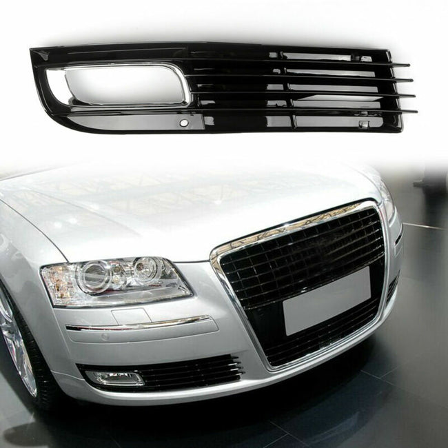 Car Lower Bumper Grille Fog Light Grill w/Chromed For Audi A8 D3 08-10 Right