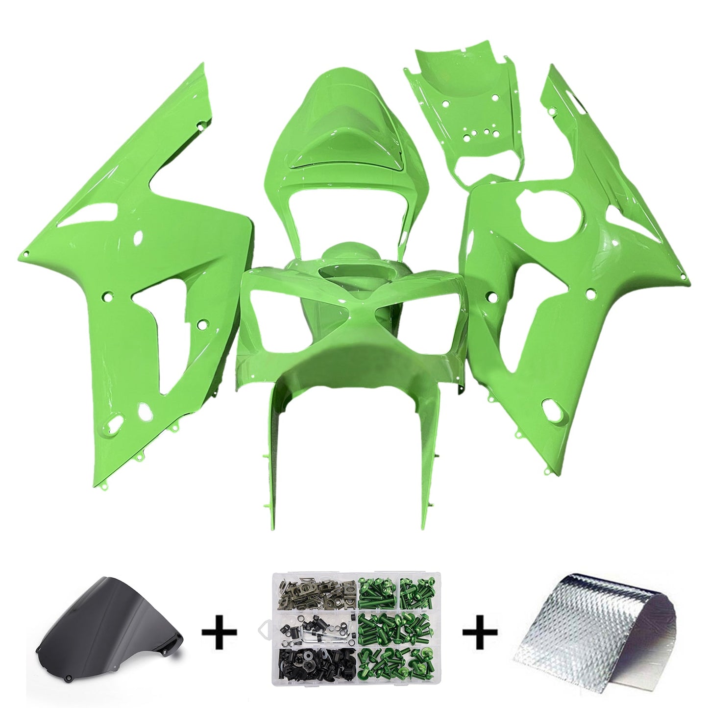 Injection Fairing Kit Bodywork Plastic ABS fit For Kawasaki ZX6R 636 2003-2004