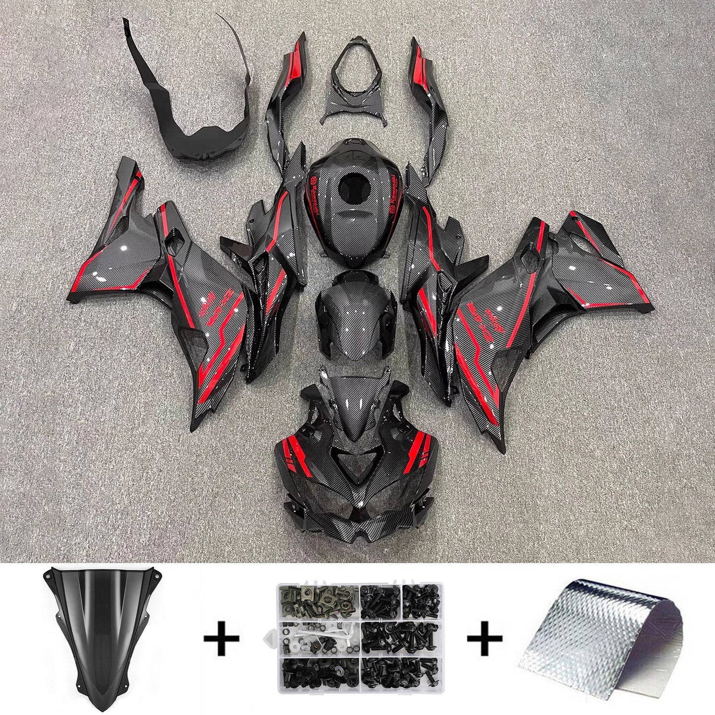 2019-2025 Kawasaki Ninja ZX-25R Amotopart Injection Fairing Kit Bodywork ABS #102