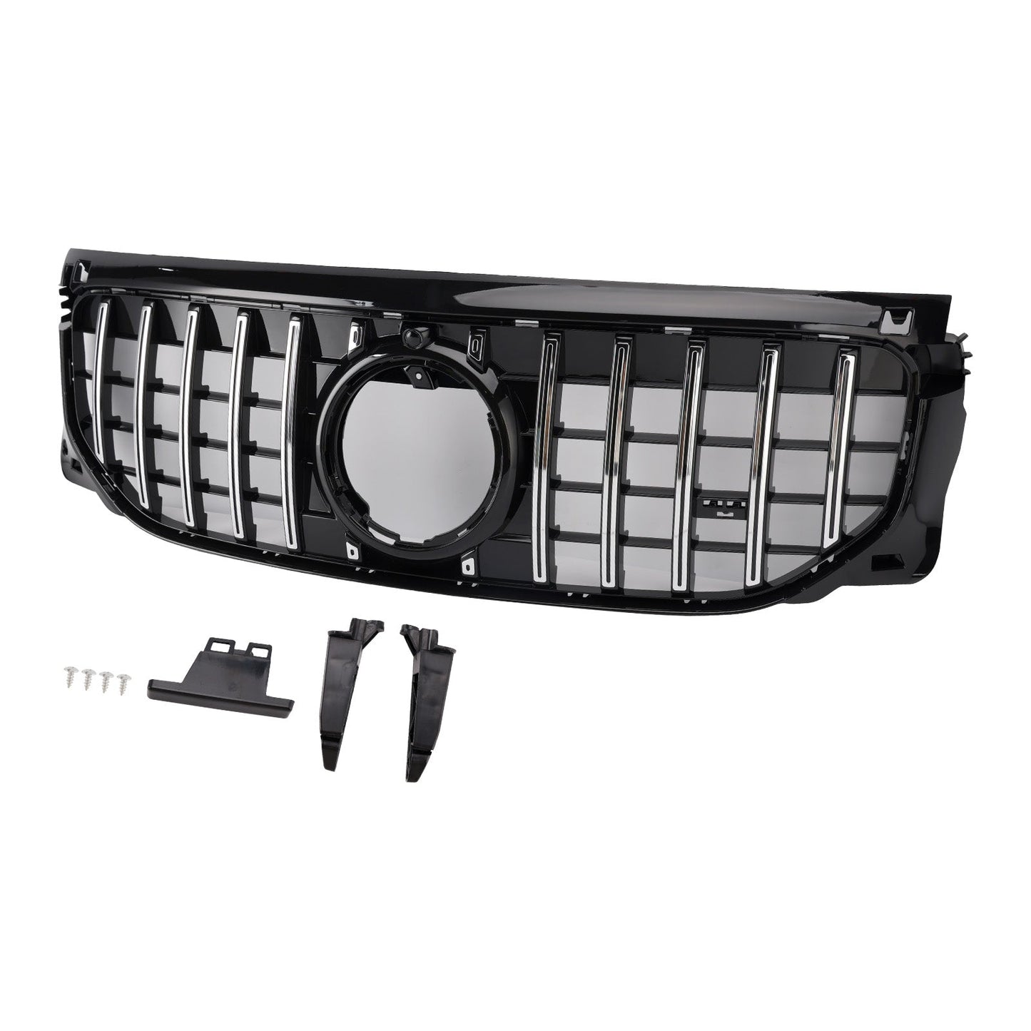 2024+ Fit Mercedes Benz GLB X247 GLB200 GLB250 Chrome+Black Front Bumper Grille