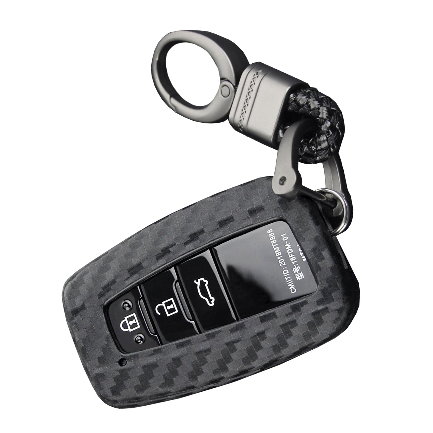 Leather Silicone Car Key Case Cover With Buckle For Toyota Camry