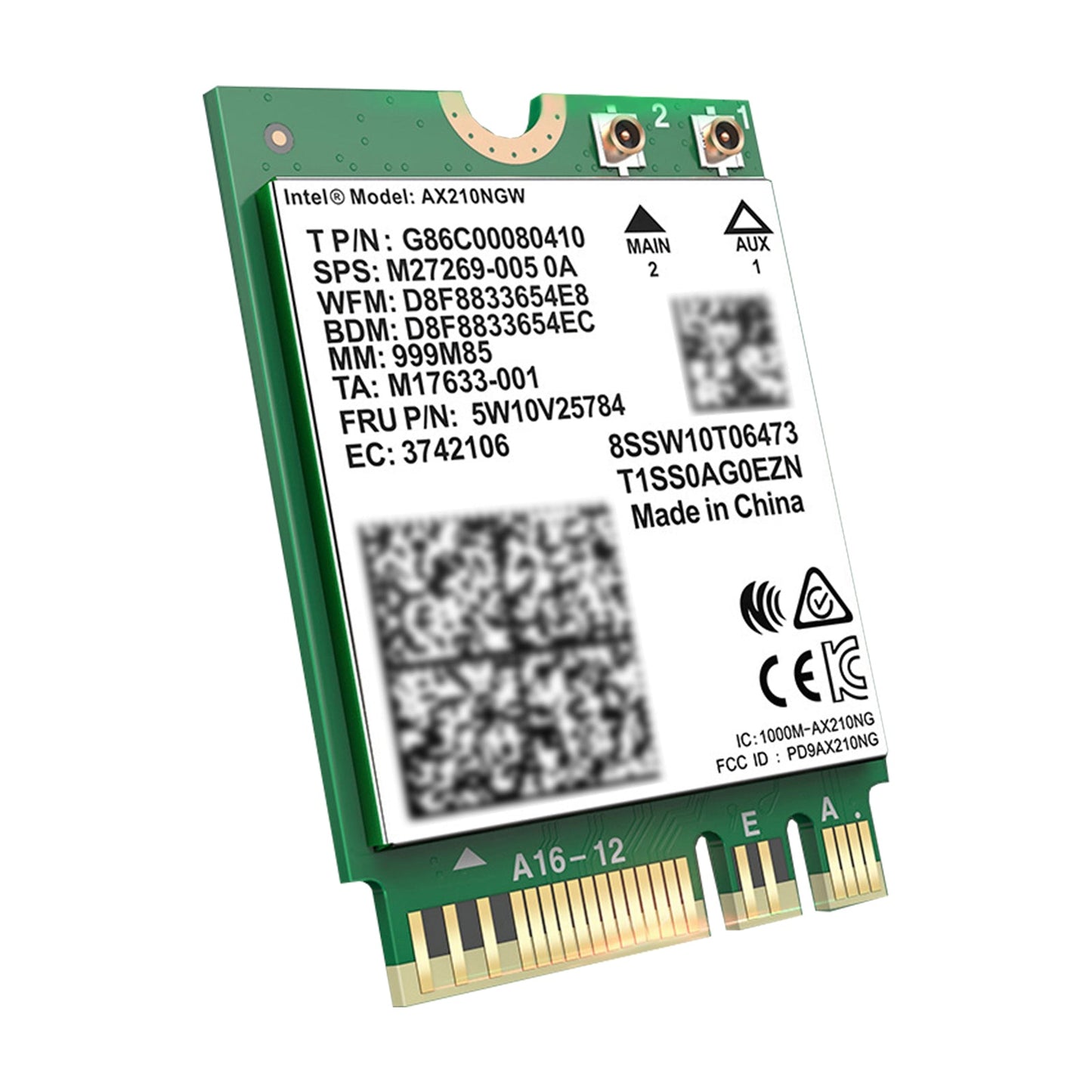 AX210 Module Bluetooth 5374Mbps High-Speed Gigabit Network Card Supports WIFI6