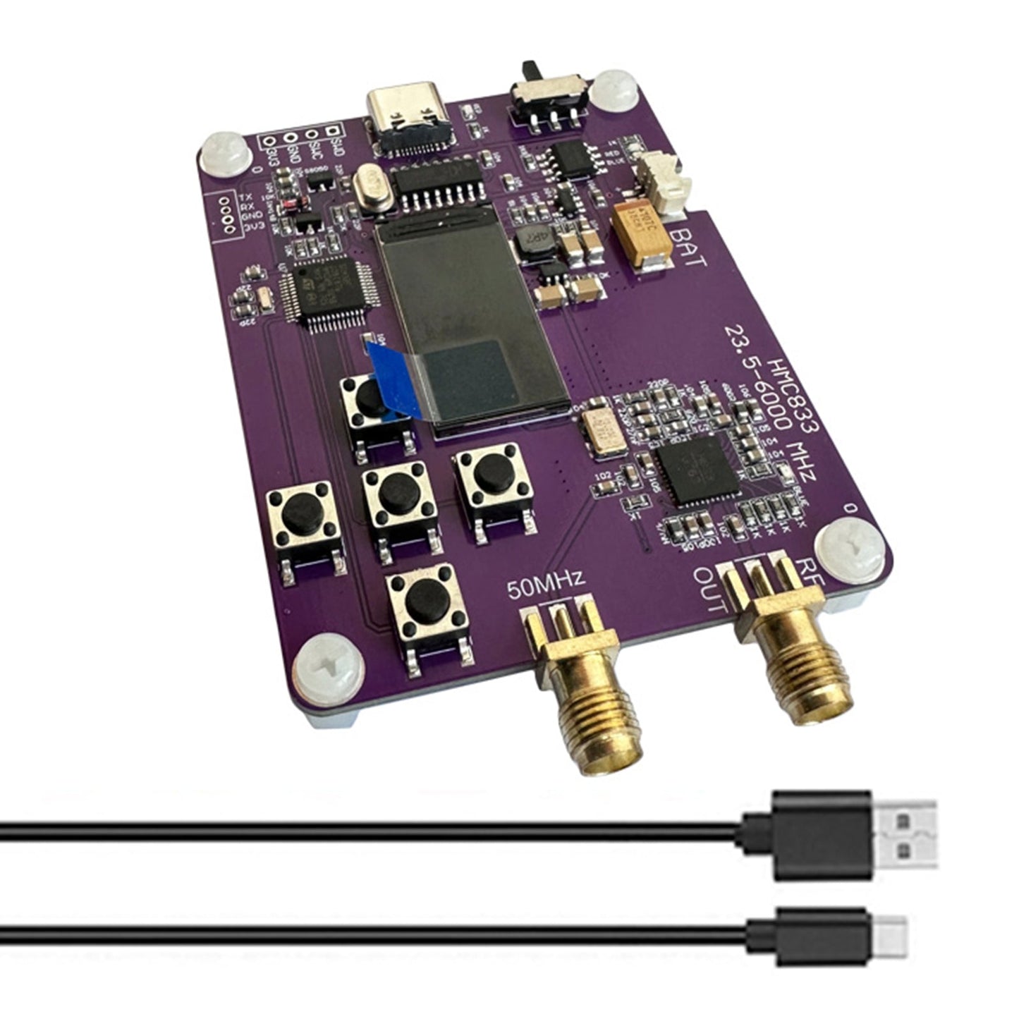 6GHz RF Signal Generator 23.5-6000MHz Keypad Version Oled Screen Display HMC833