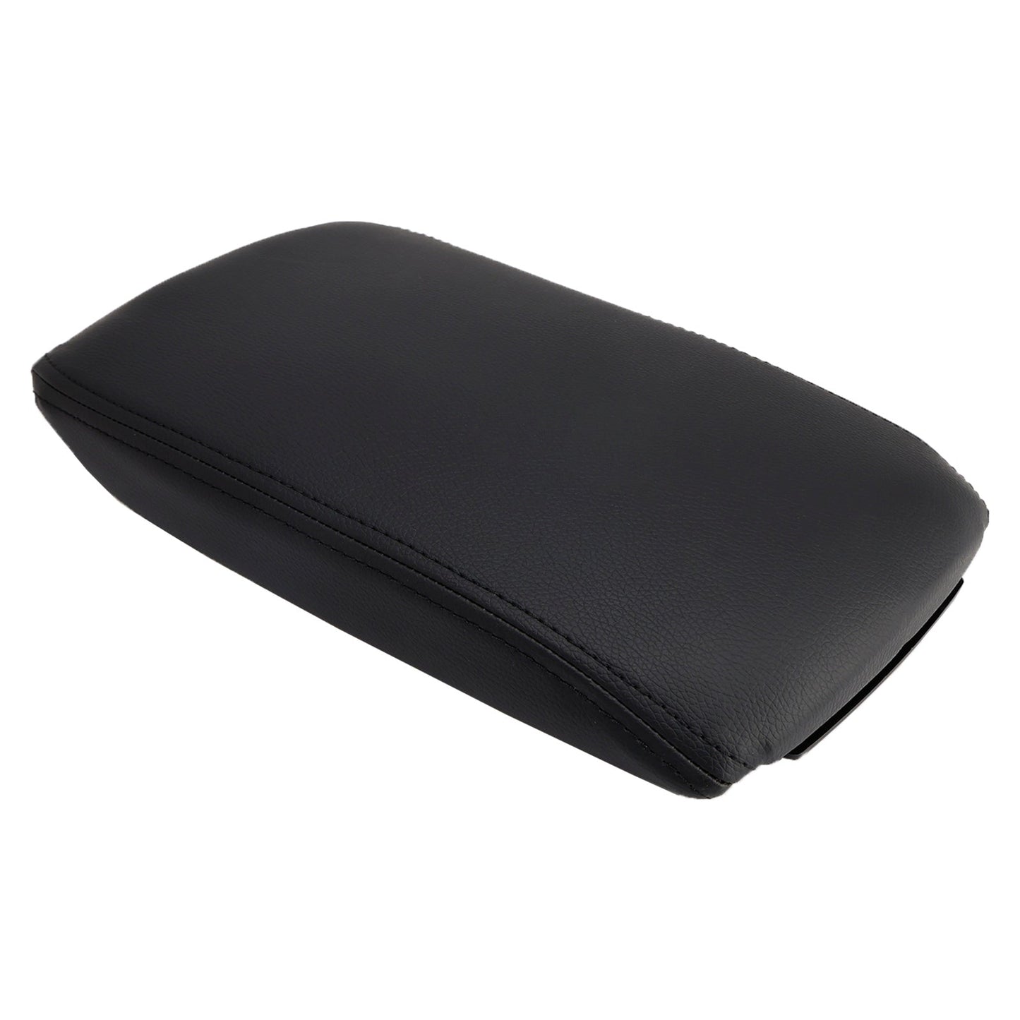 Black Leather Center Console Armrest Lid Cover For Audi A6 C6 2005-2011