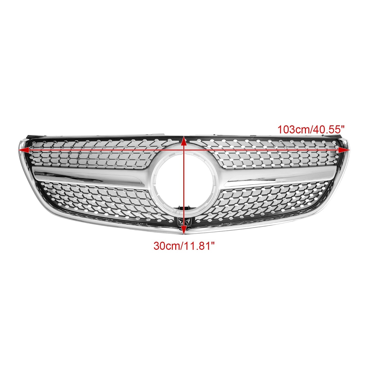 2014-2019 V Class W447 Benz Mercedes Grill Diamond Front Upper Grille Grill