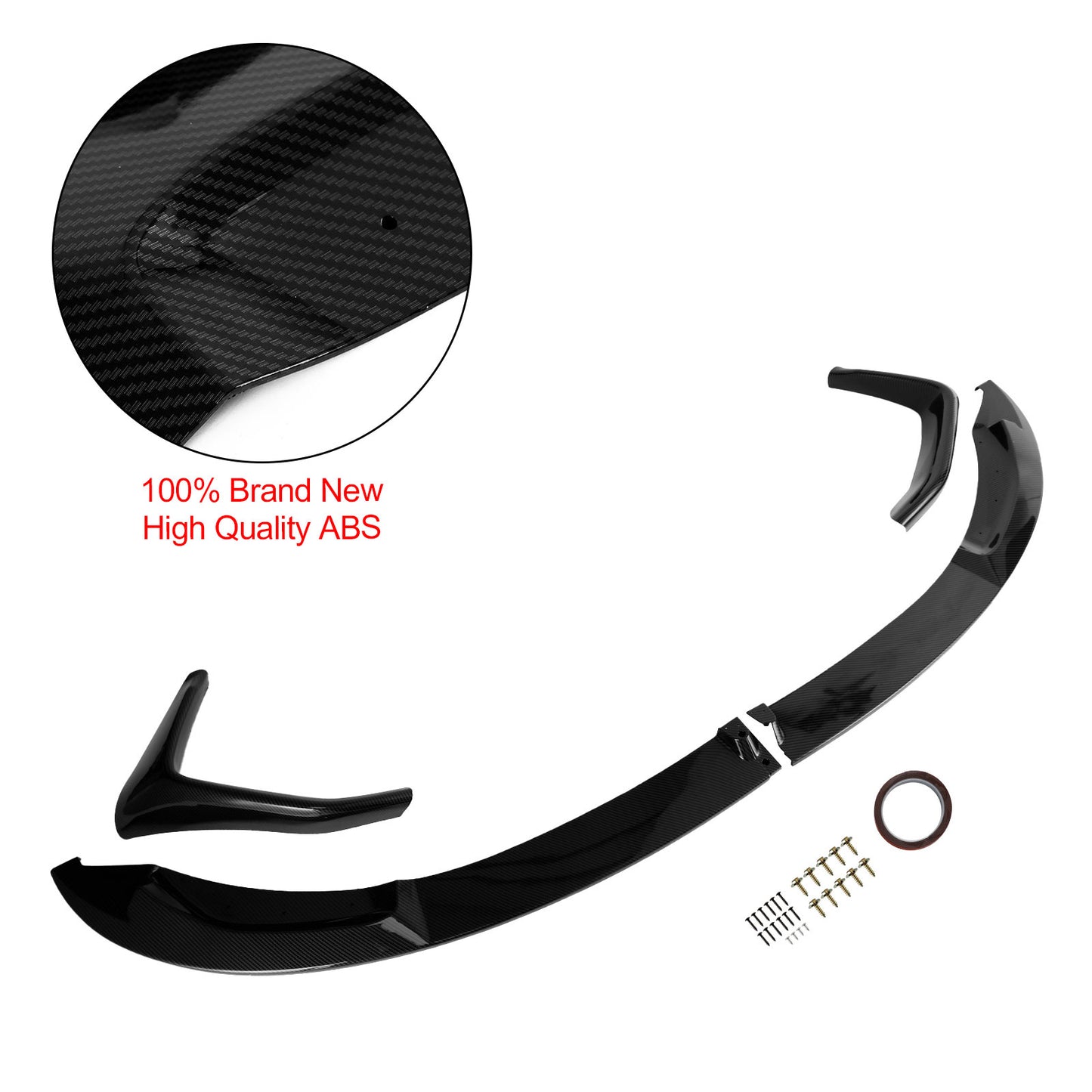 Carbon Look Front Lip Splitter Spoiler Fit BMW M3 M4 F80 F82 Performance Style