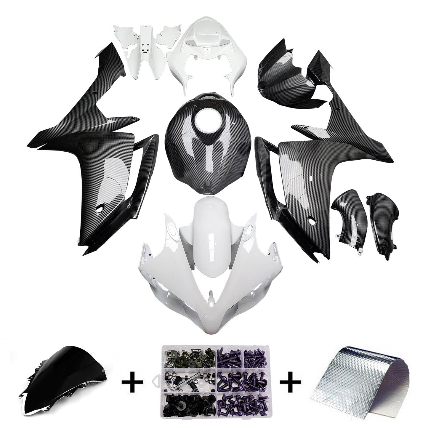 Injection Fairing Kit Bodywork Plastic ABS For Yamaha YZFR1 YZF-R1 2007-2008