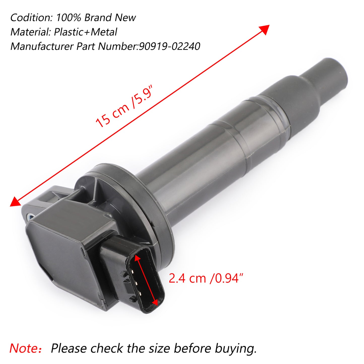 Denso 00-08 For 1.5L xA 90919-02240 xB Ignition 4X Coil Toyota Prius Echo Yaris