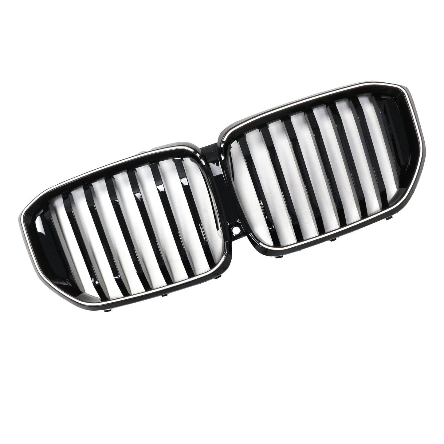 Gloss Black Front Bumper Grille For 2024 2025+ BMW G05 LCI X5 Single Line W/LED
