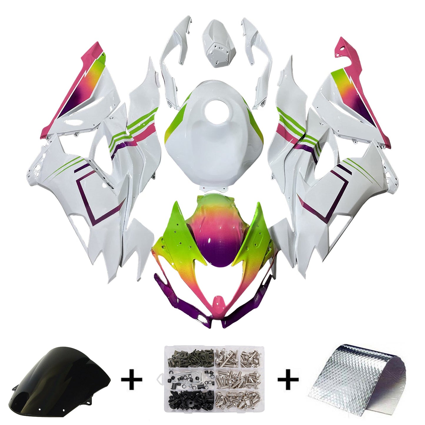Injection Fairing Kit Bodywork Plastic ABS fit For Kawasaki ZX6R 2019-2023