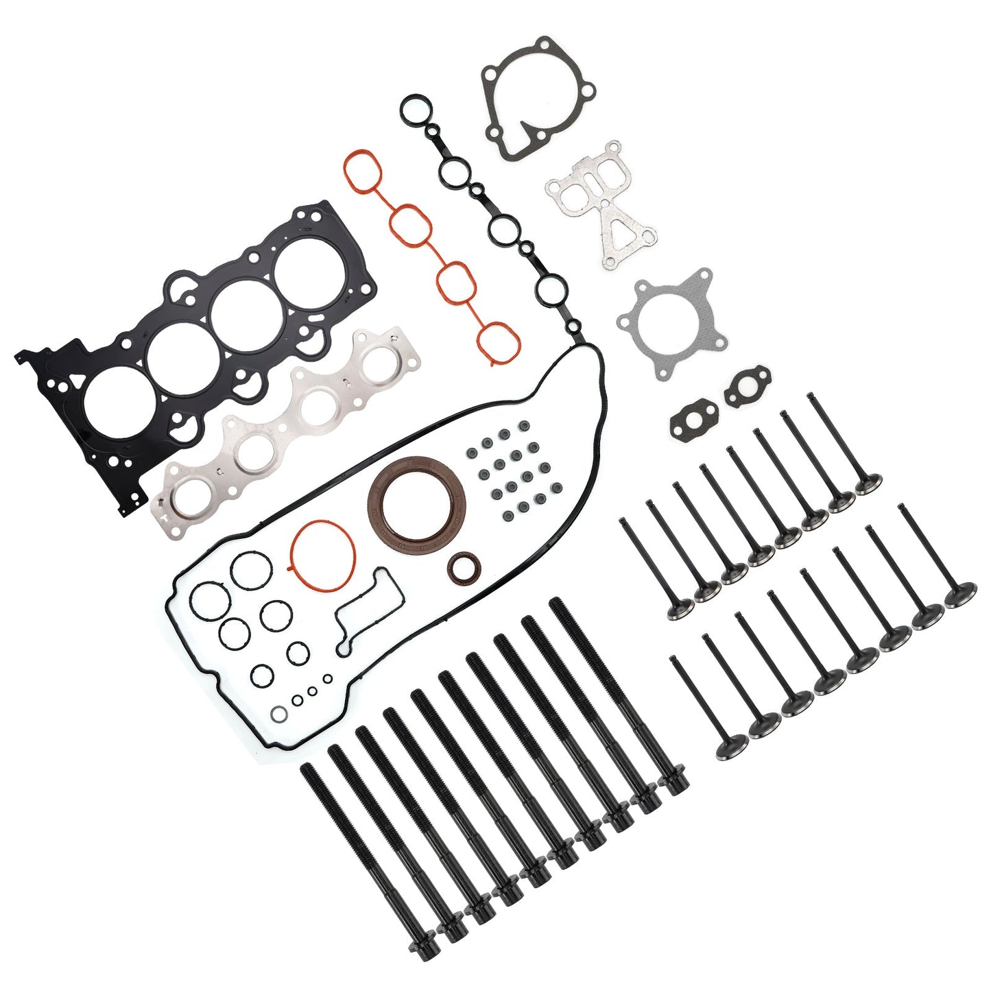 G4FJ 1.6L Turbo Head Gaskets Bolts Kit w/ Intake Exhaust Valve for Hyundai KIA