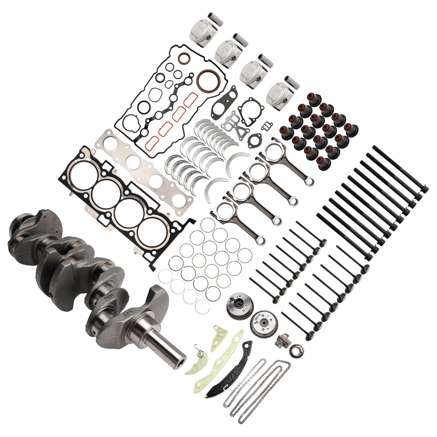 2005-2010 Hyundai Sonata G4KD 2.0L Engine Overhaul Rebuild Kit Crankshaft Rods Timing Kit